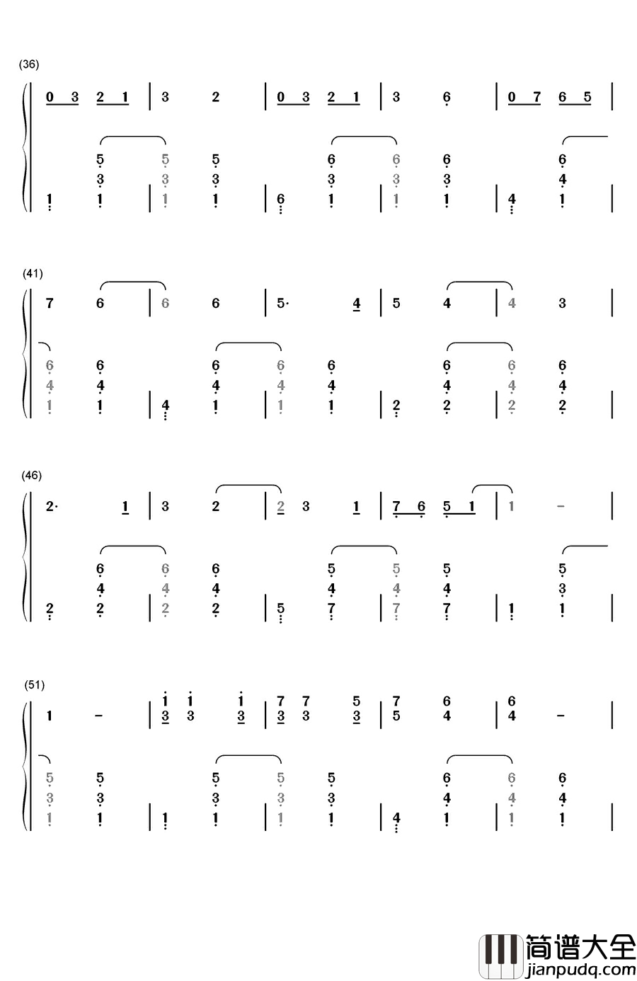 青春啊，青春钢琴简谱_数字双手_关贵敏