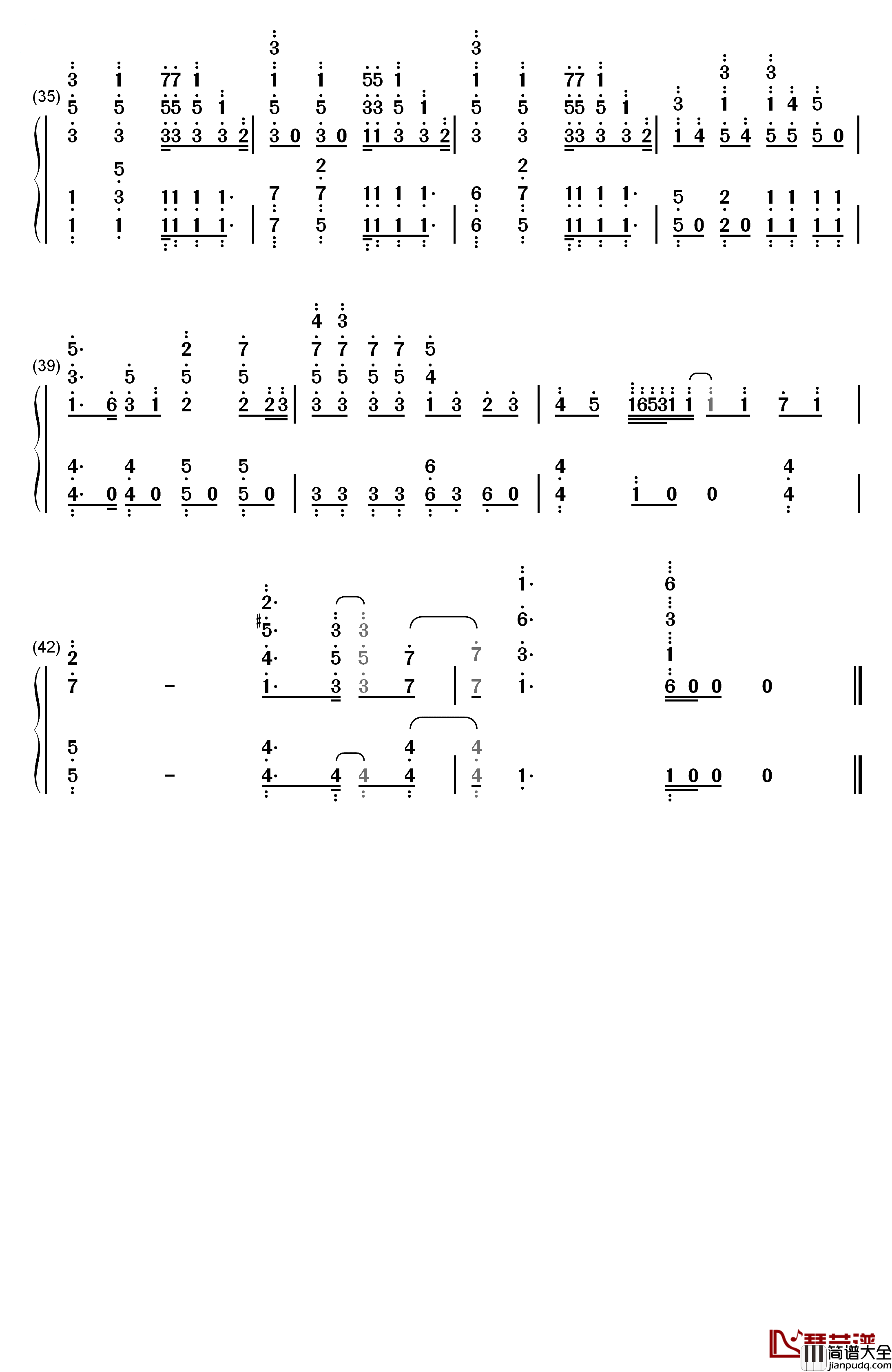 言わないけどね钢琴简谱_数字双手_大原ゆい子