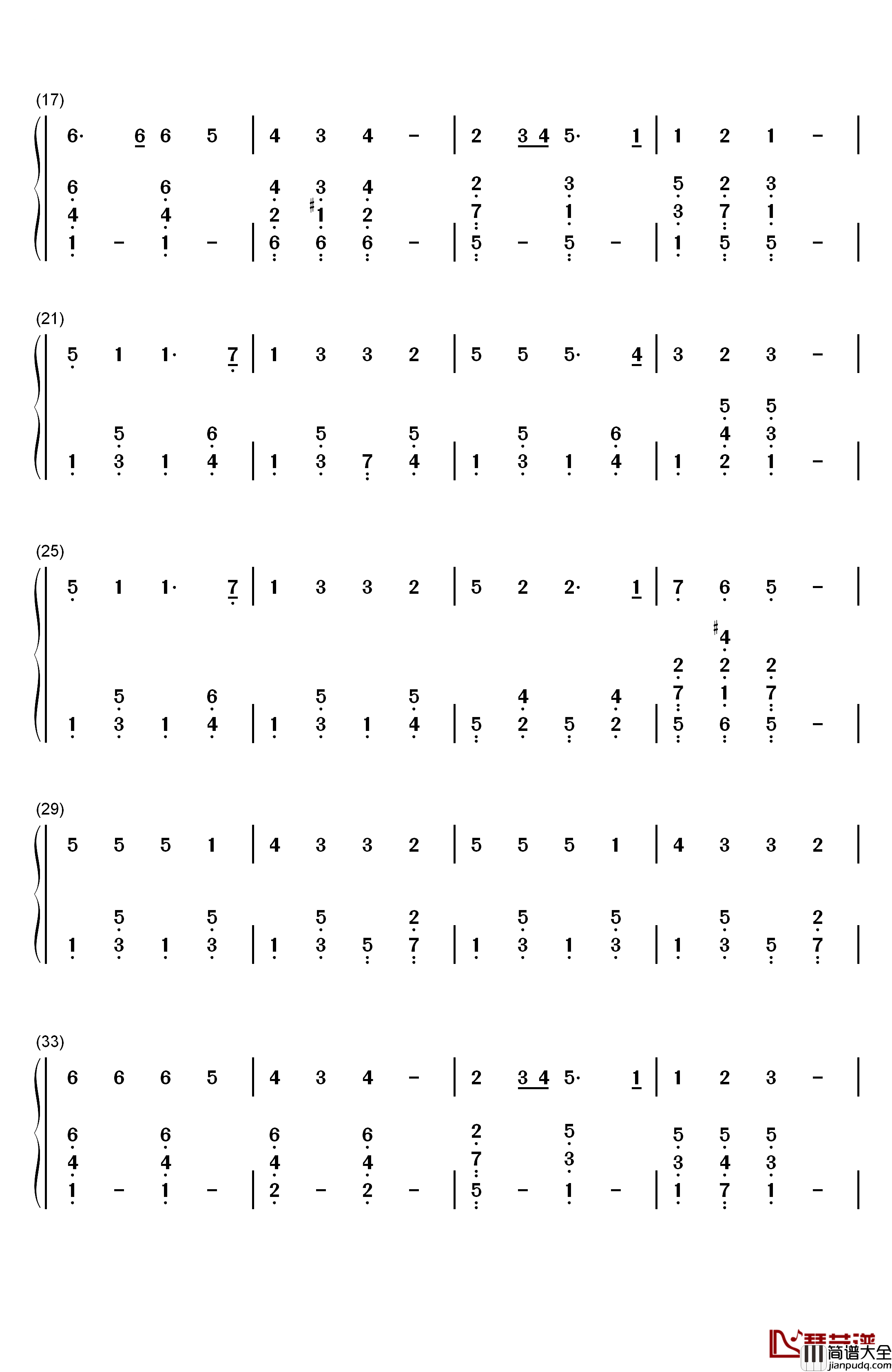 听天使们高声唱钢琴简谱_数字双手_Corrinne_May圣诞歌曲