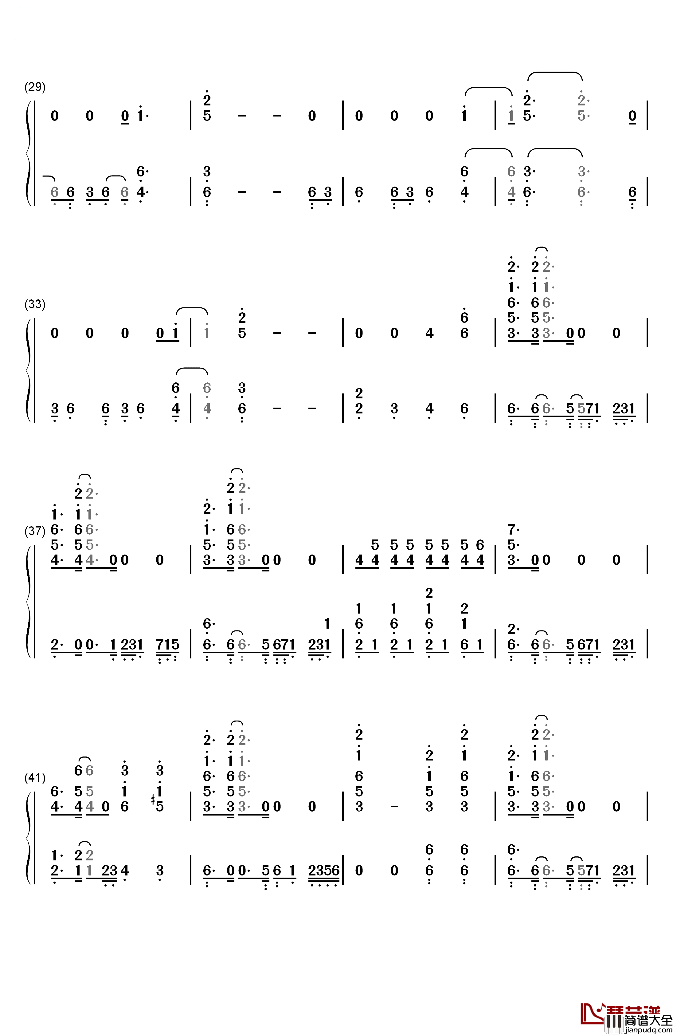 24K_Magic钢琴简谱_数字双手_Bruno_Mars