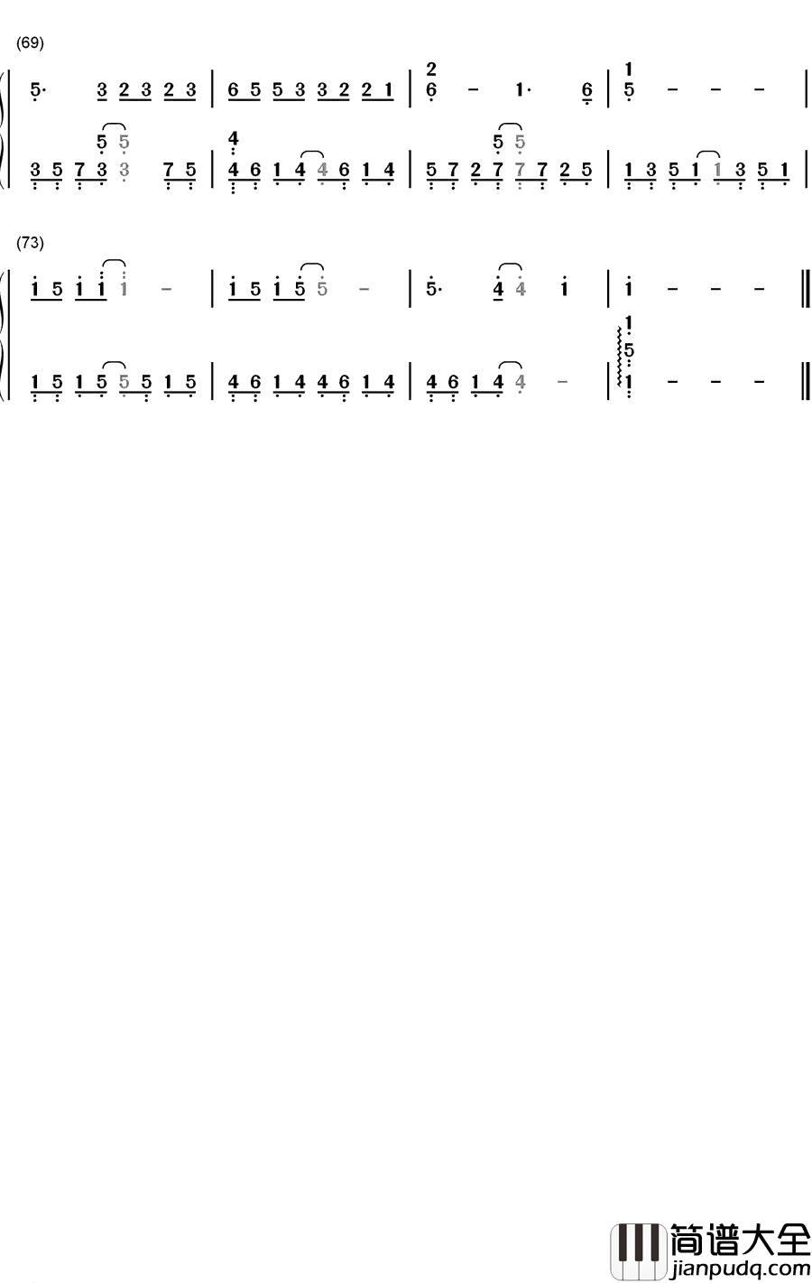 离人钢琴简谱_数字双手_林志炫