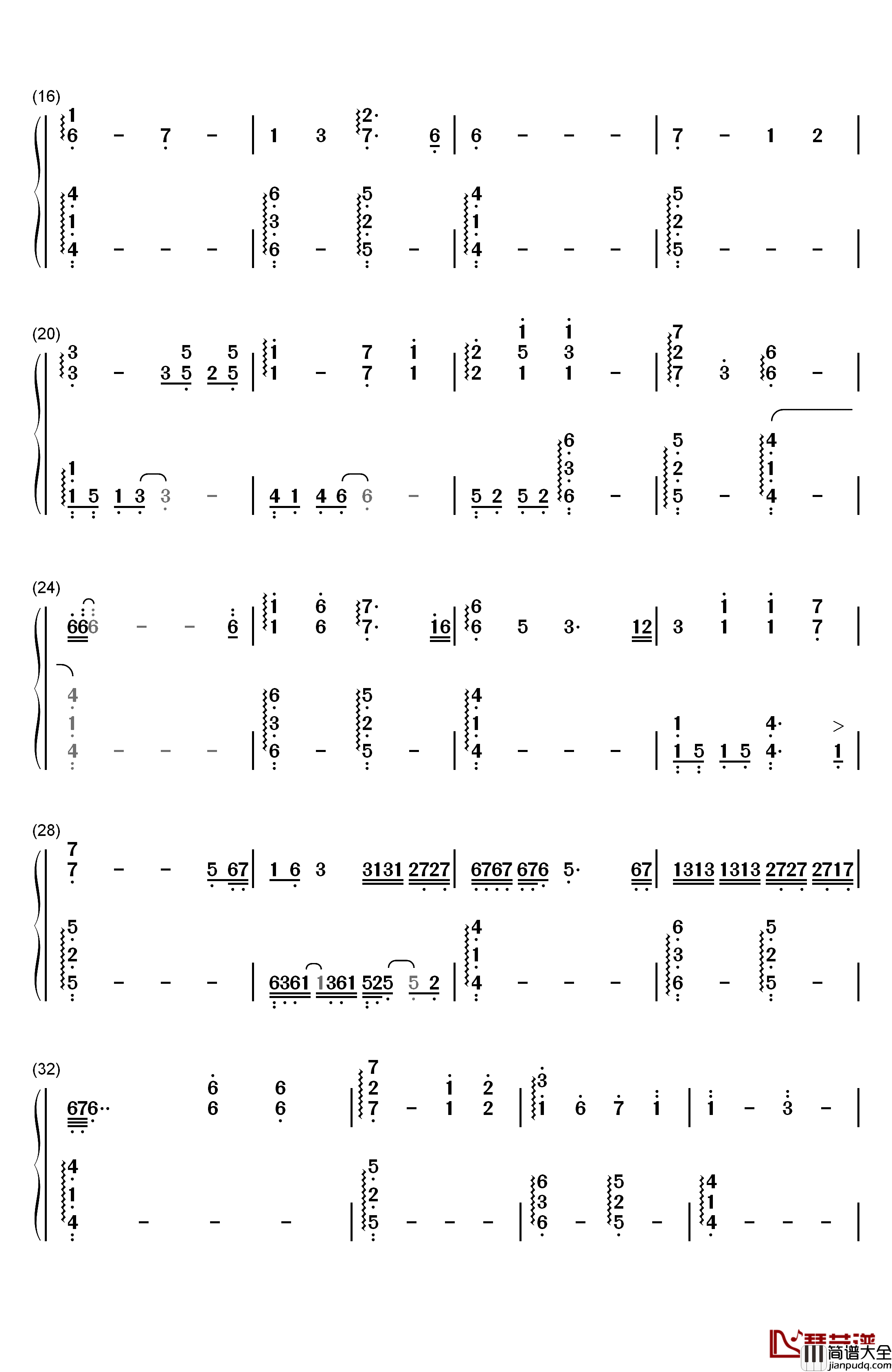 For_When_You_Are_Alone钢琴简谱_数字双手_Xeuphoria