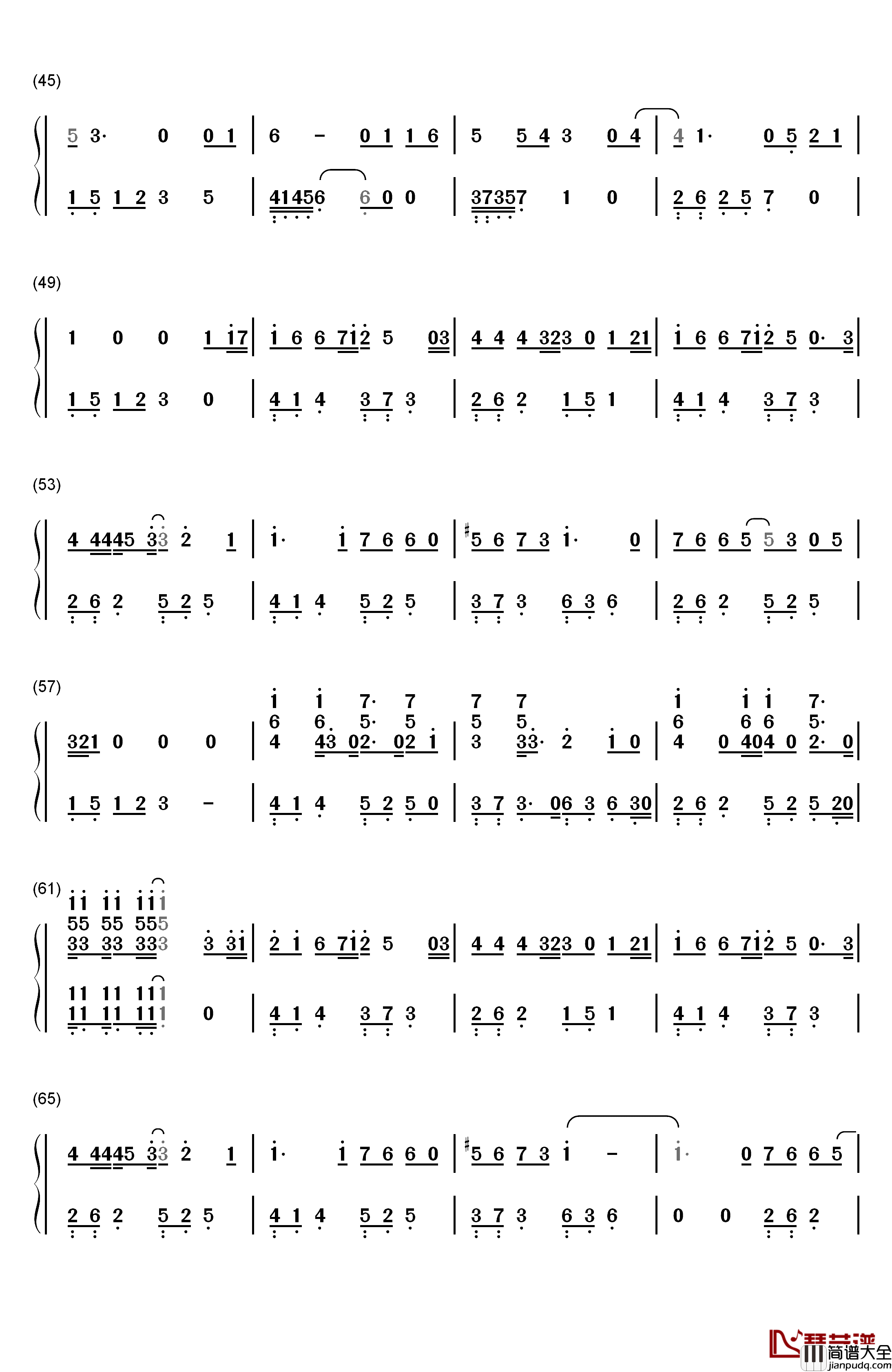 奔跑的蜗牛钢琴简谱_数字双手_黄轩