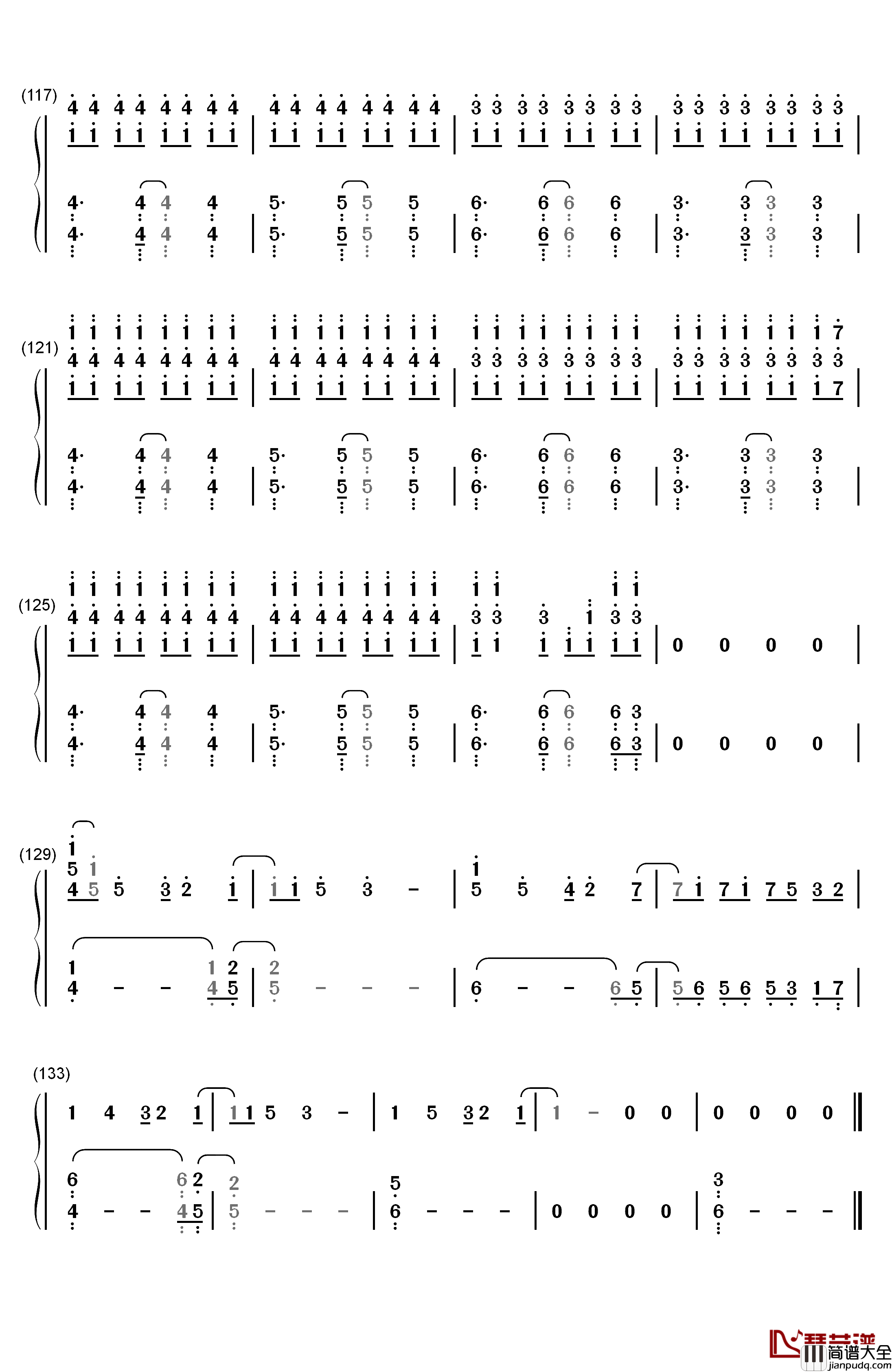 溯_Reverse钢琴简谱_数字双手_马吟吟