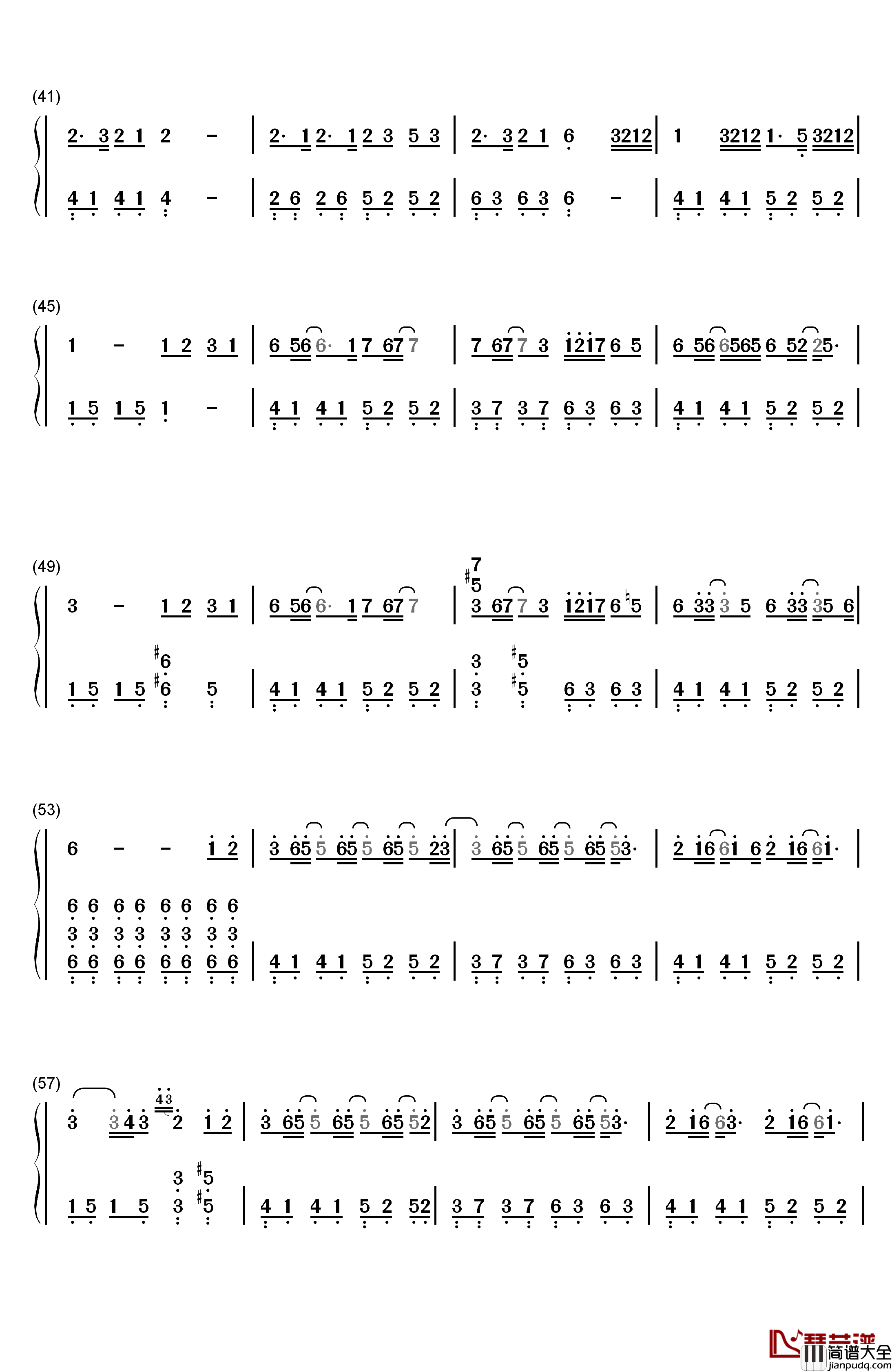 起风了钢琴简谱_数字双手_买辣椒也用券_高橋優