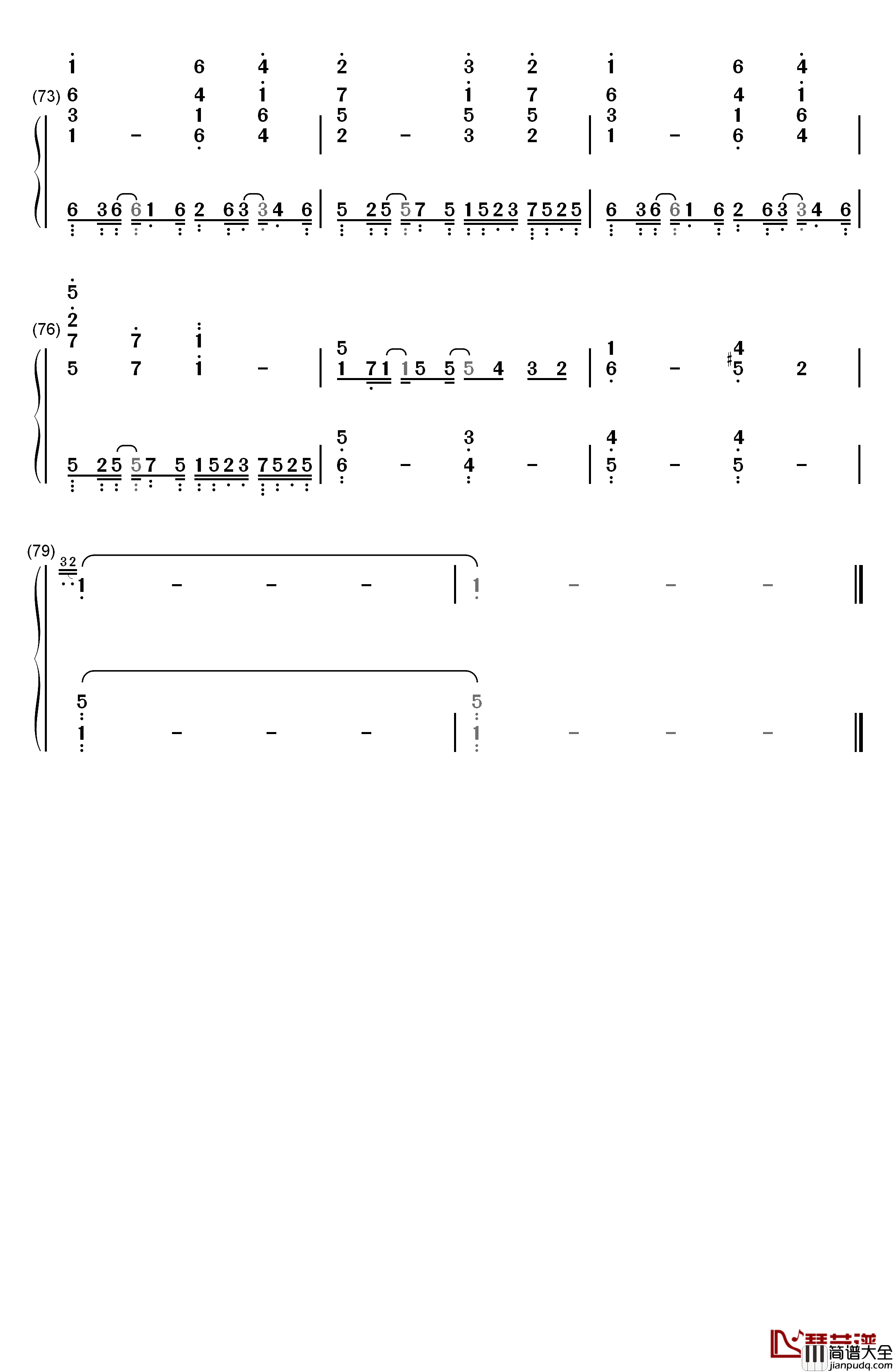 アムリタ钢琴简谱_数字双手_牧野由依