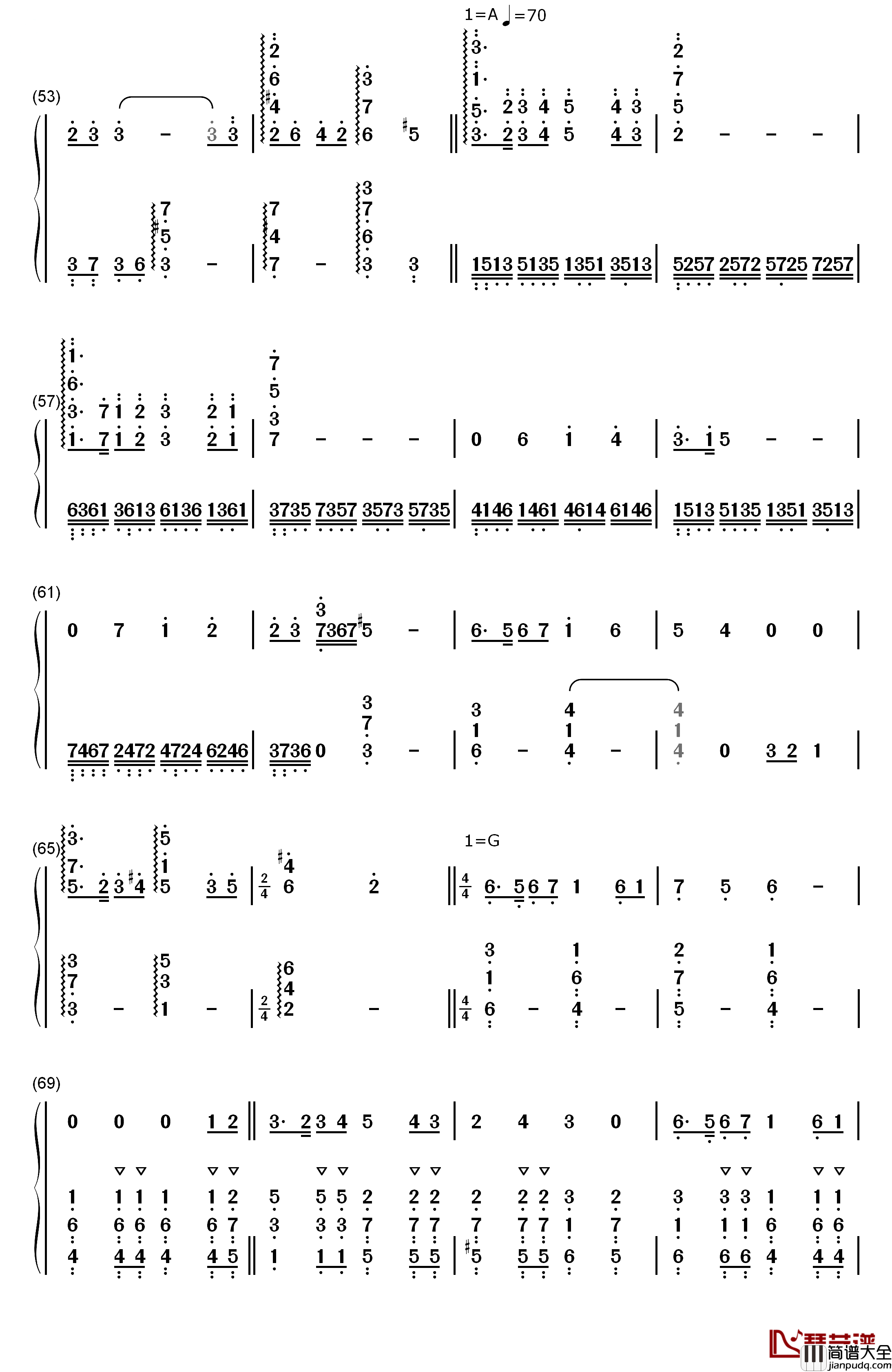 Ronfaure钢琴简谱_数字双手_植松伸夫