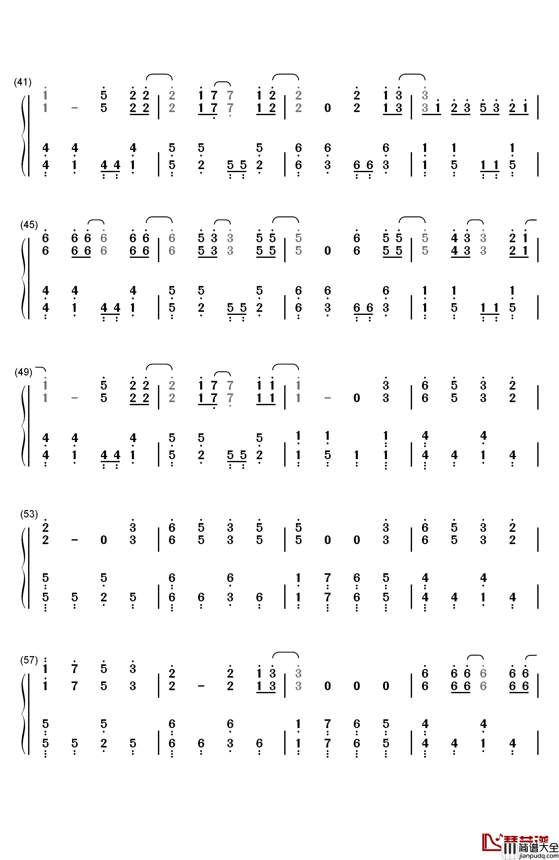 Sacrifice钢琴简谱_数字双手_鹭巣诗郎