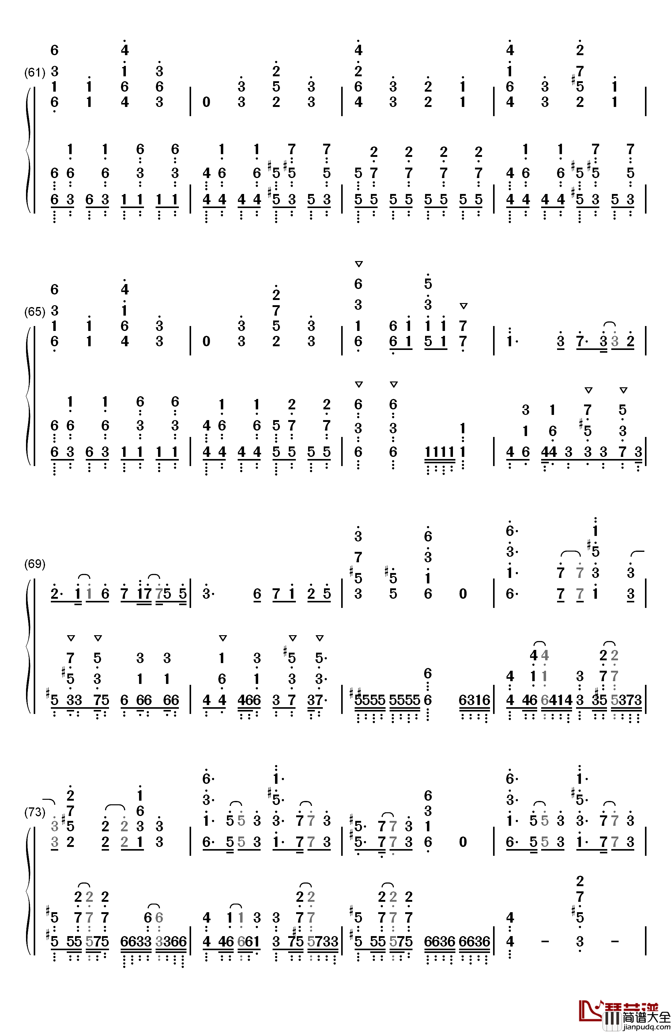 絶体絶命钢琴简谱_数字双手_Cö_shu_Nie