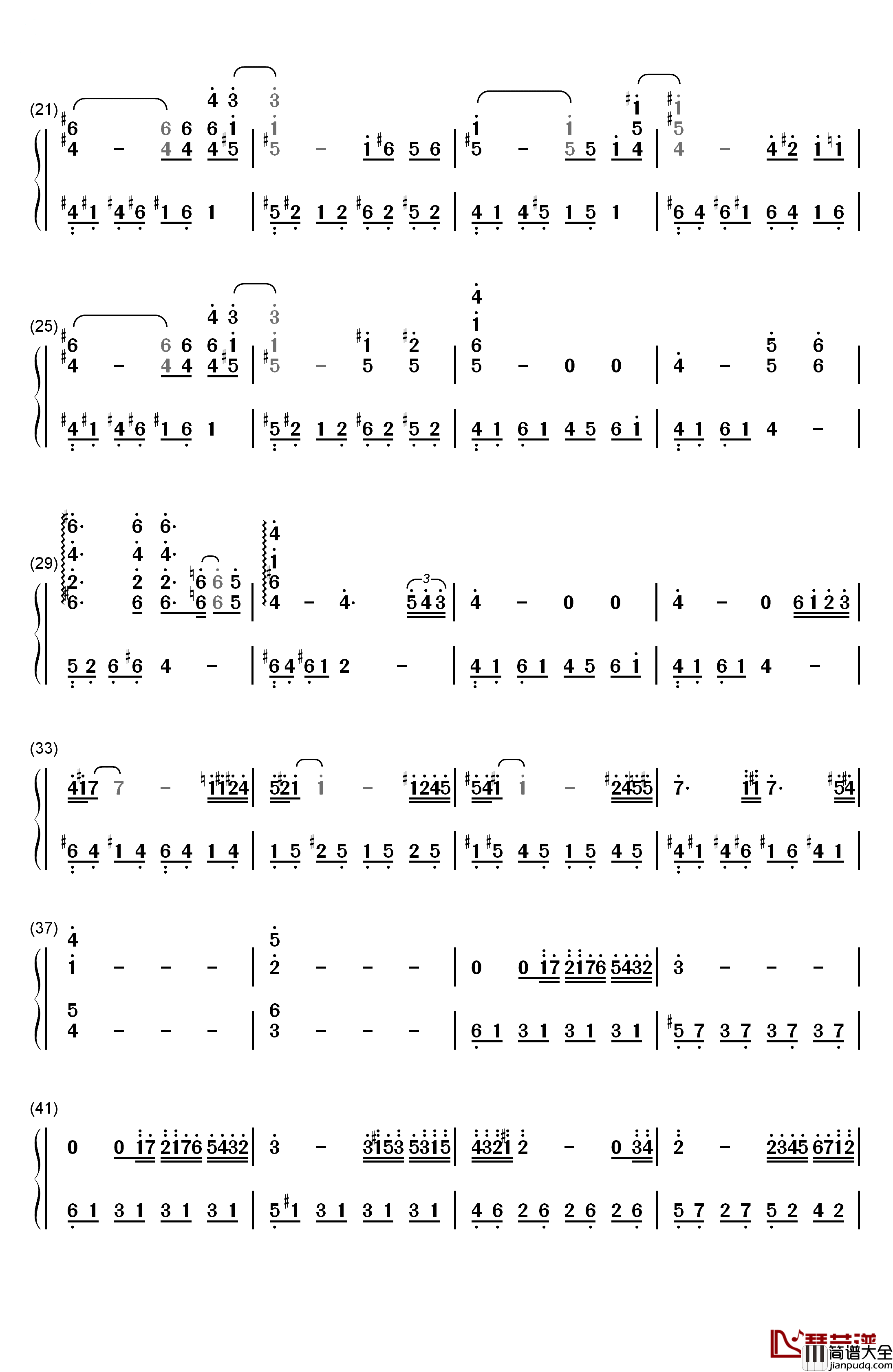 Hatsukoi钢琴简谱_数字双手_久石让