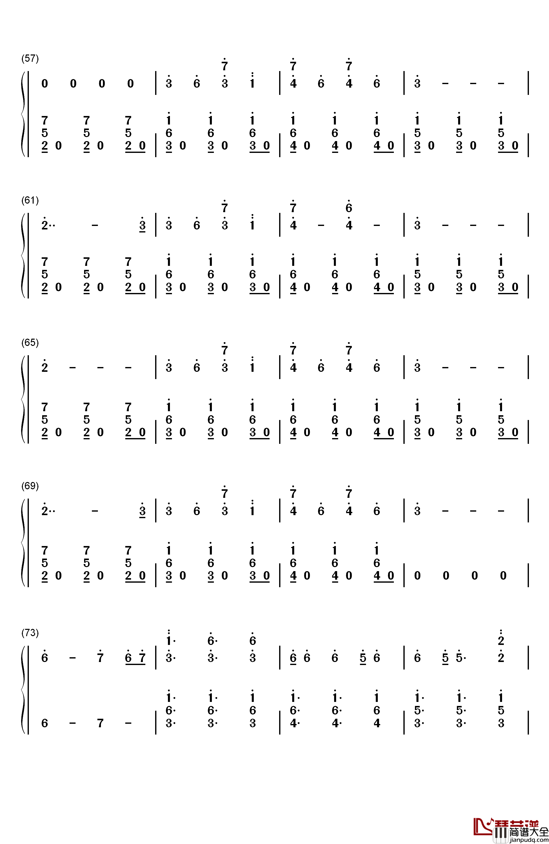 Cheap_Thrills钢琴简谱_数字双手_Sia