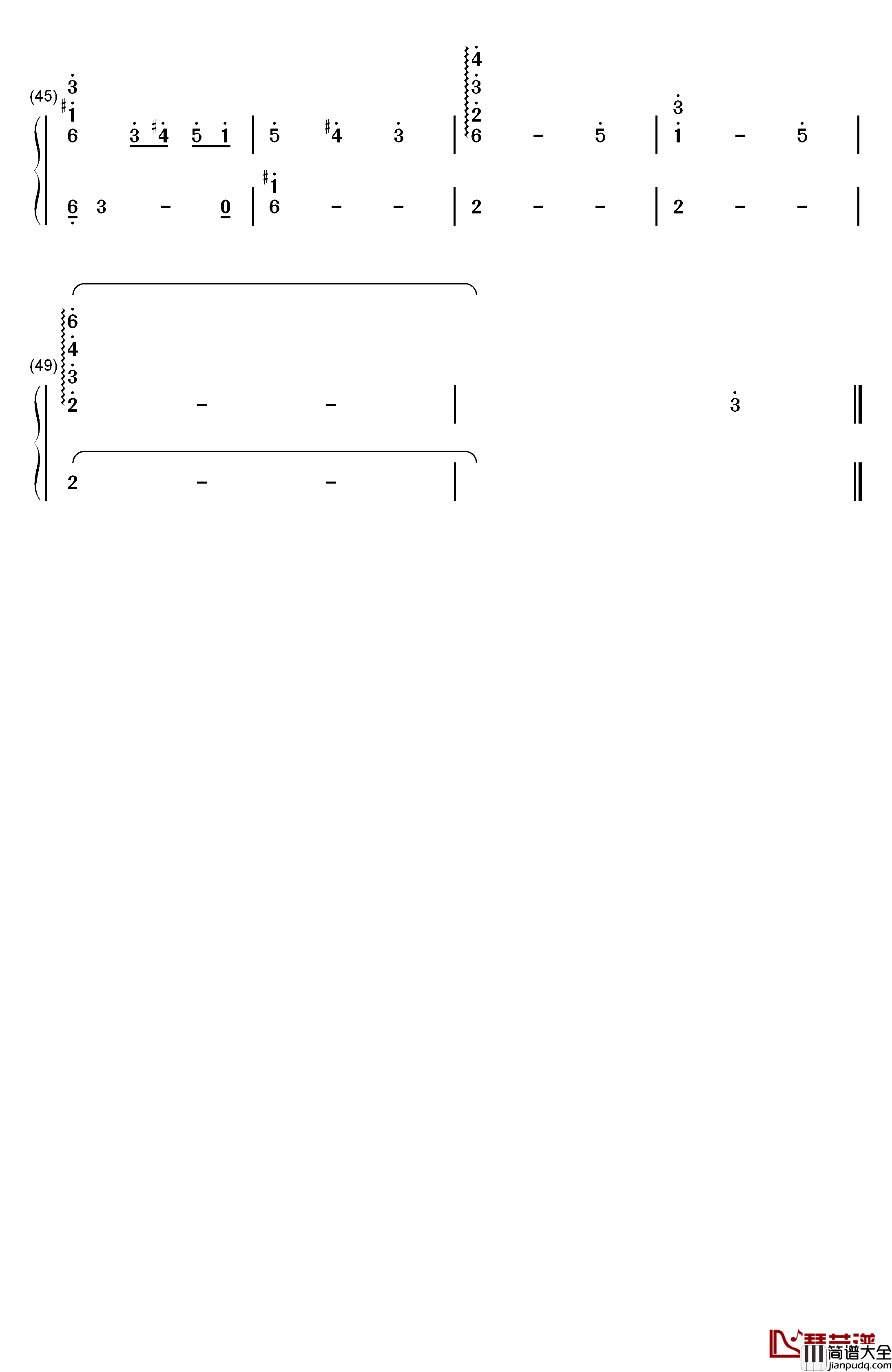 Melody_2钢琴简谱_数字双手_梶浦由记