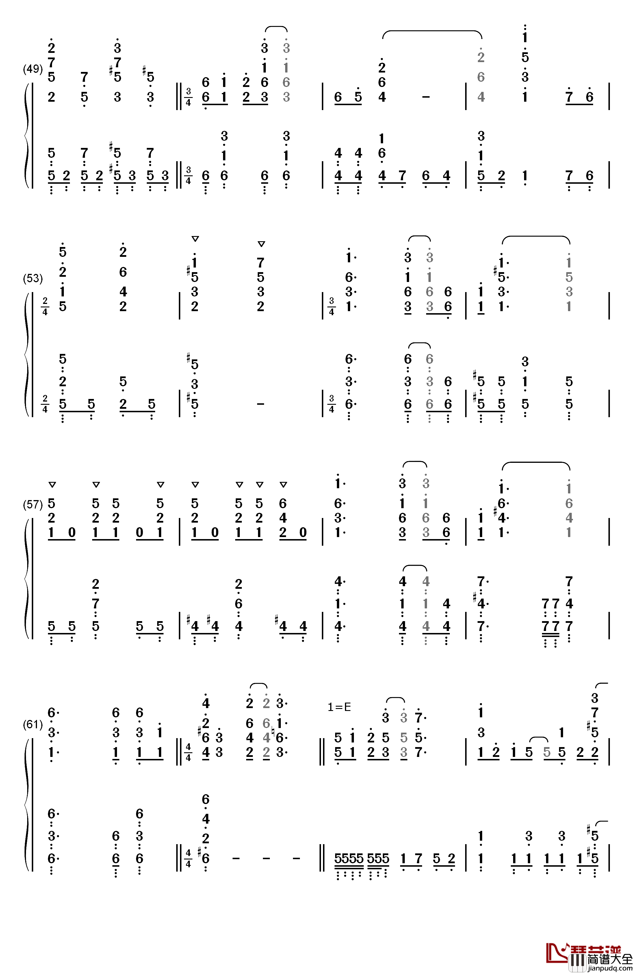 Lamp钢琴简谱_数字双手_Cö_shu_Nie