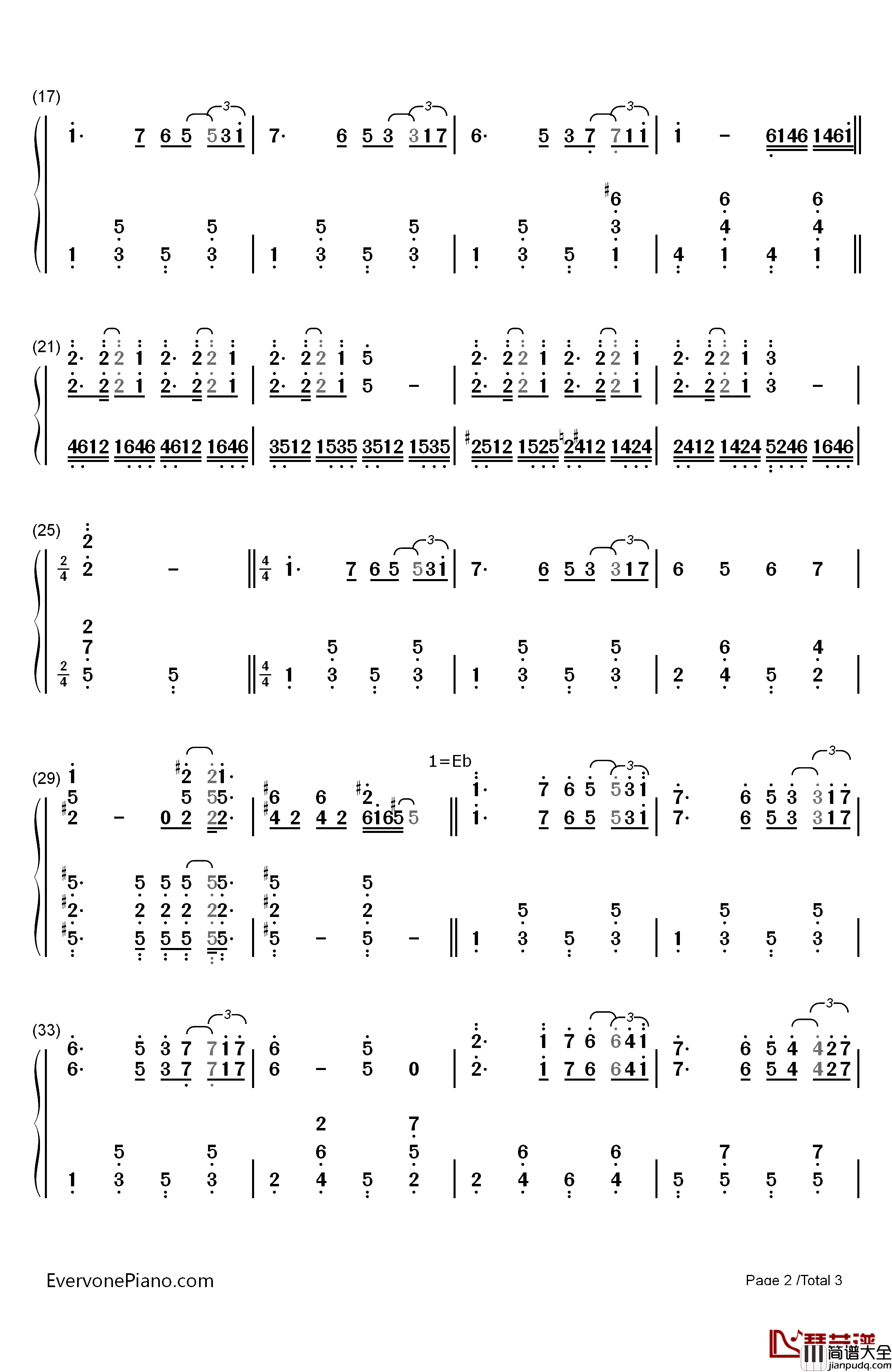 玫瑰色的人生钢琴简谱_数字双手_理查德·克莱德曼