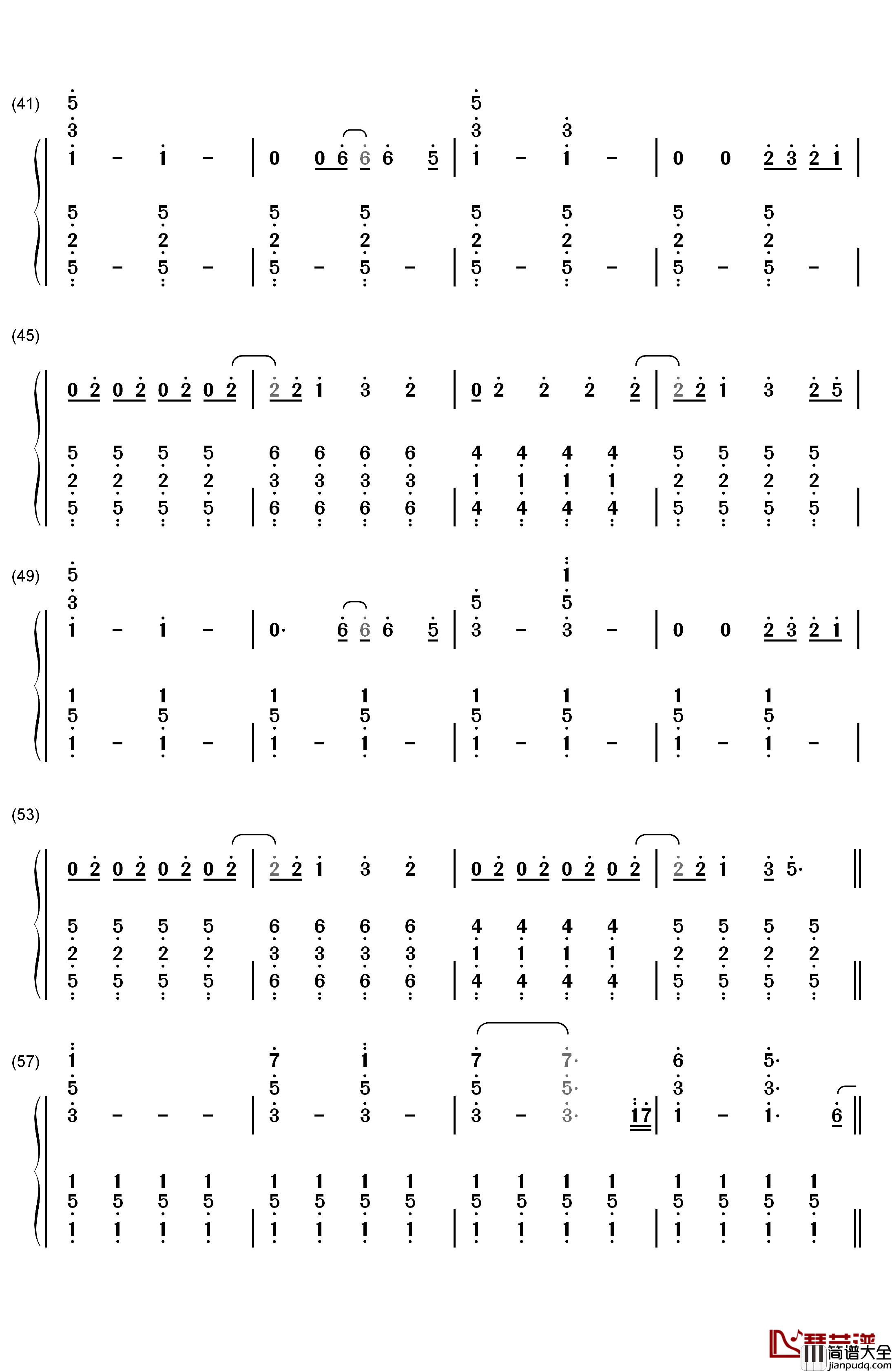 Girl_Almighty钢琴简谱_数字双手_One_Direction