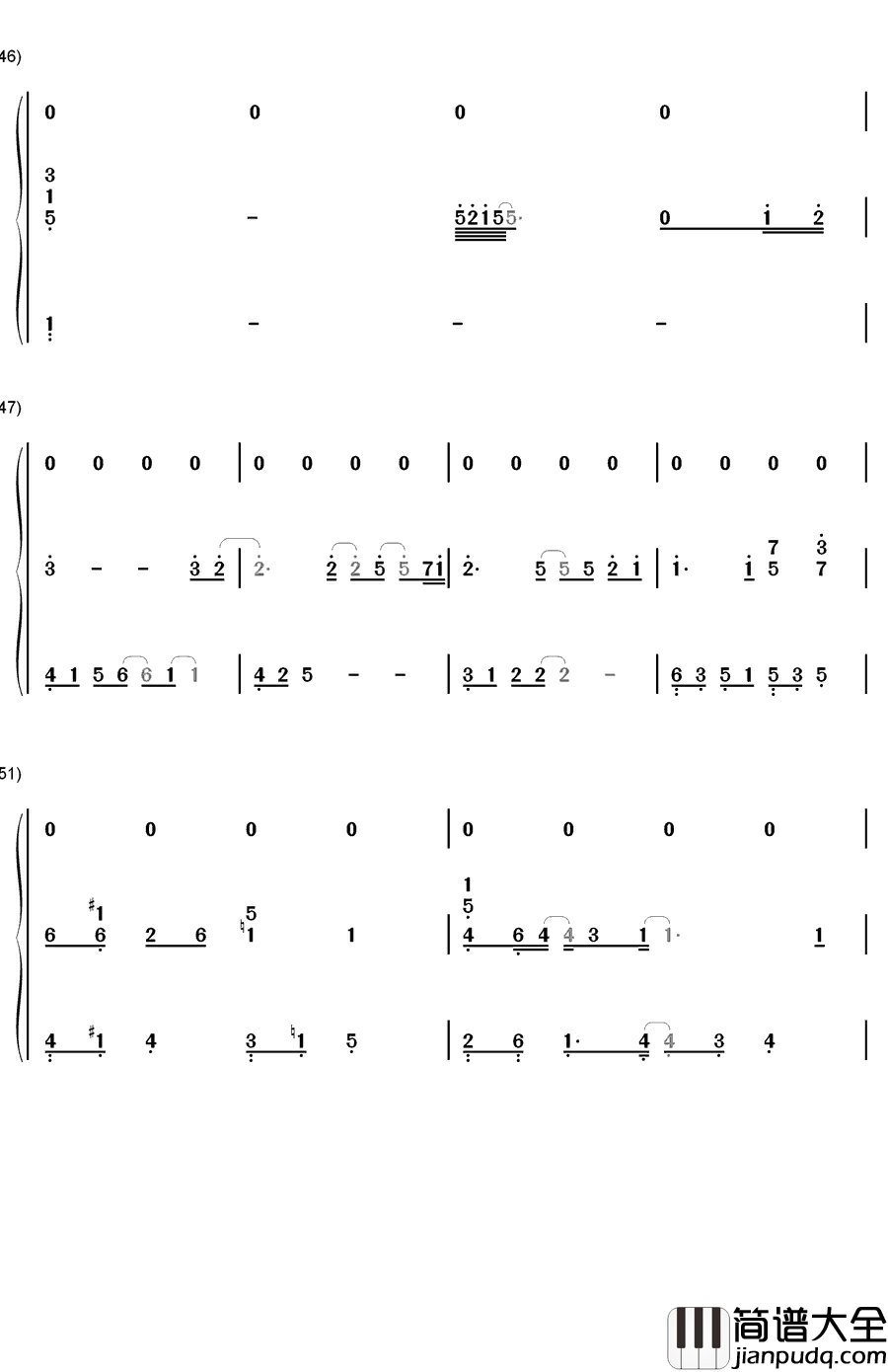 呜咽钢琴简谱_数字双手_郑秀晶