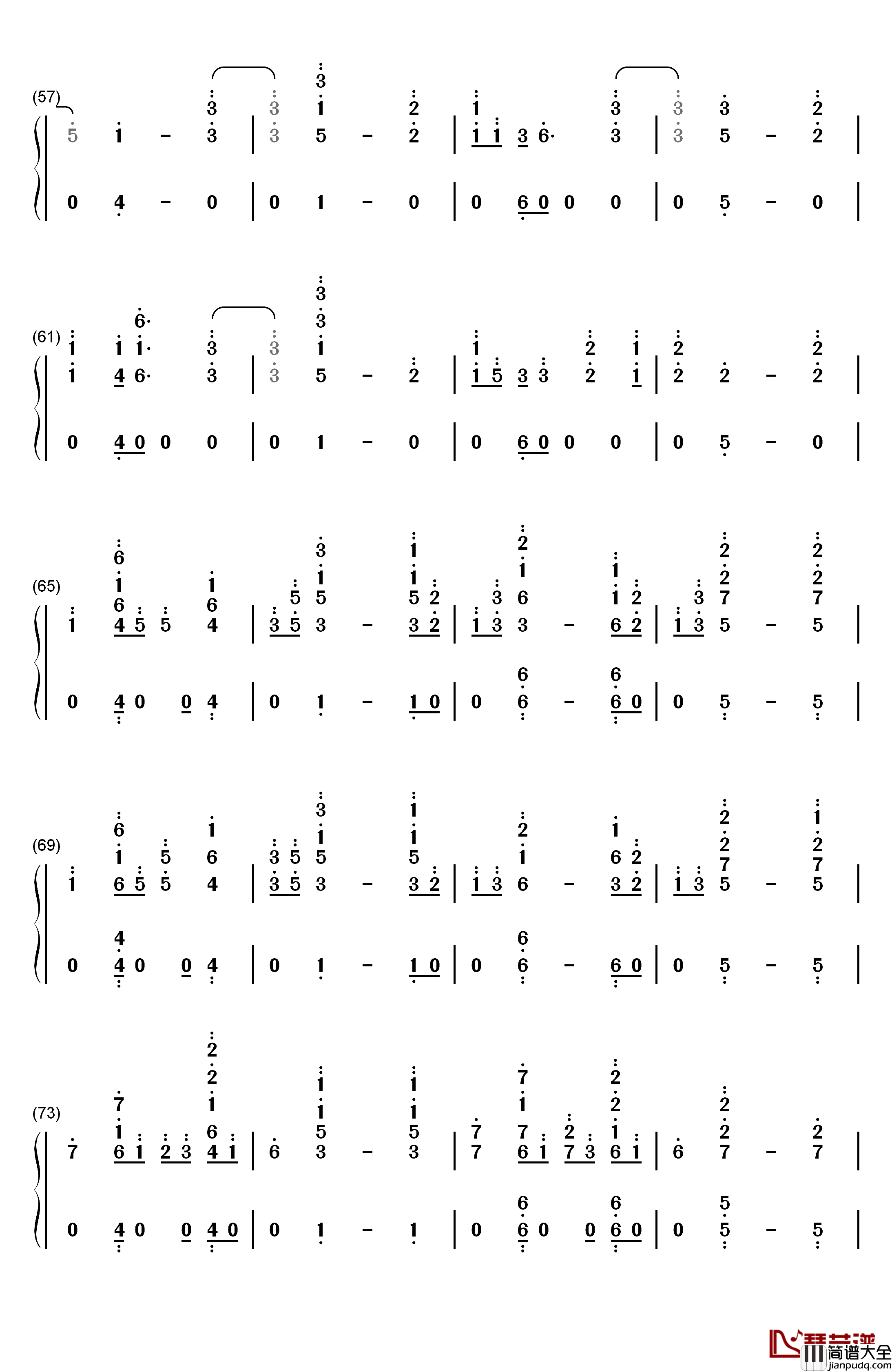 I_Know_You钢琴简谱_数字双手_Craig_David_Bastille