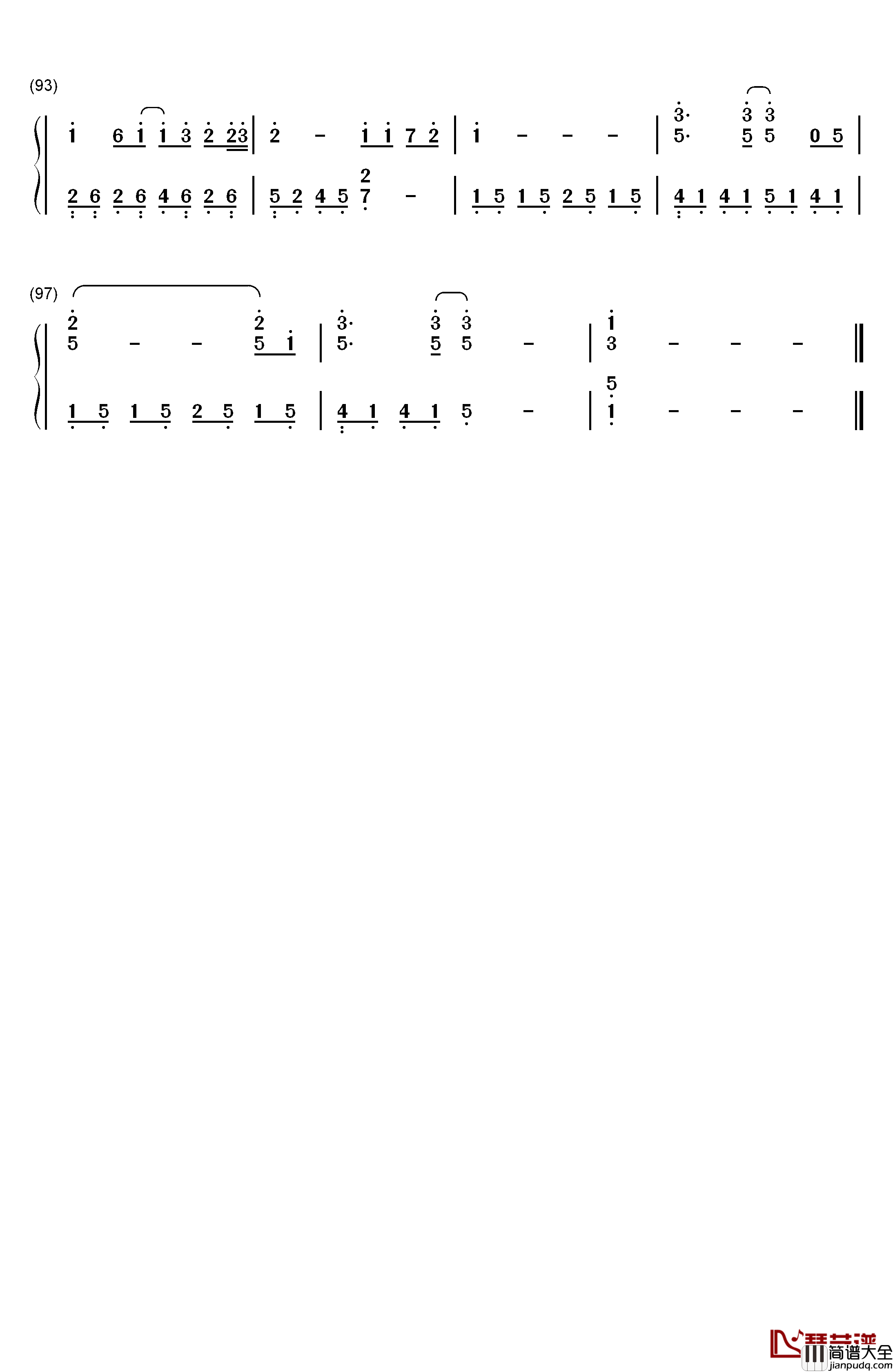 孤单摩天轮钢琴简谱_数字双手_飞轮海