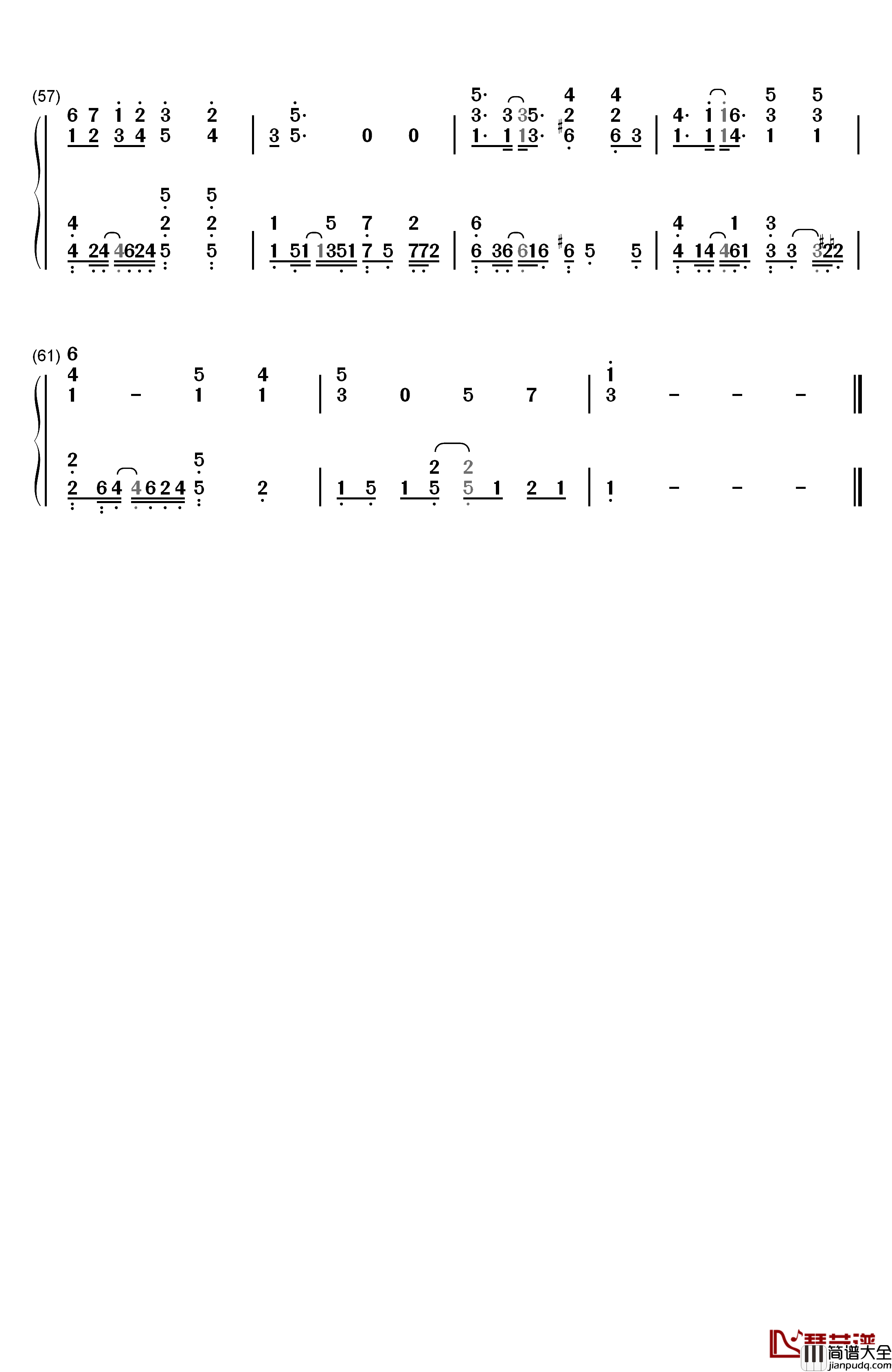 寂寞还是你钢琴简谱_数字双手_萧敬腾