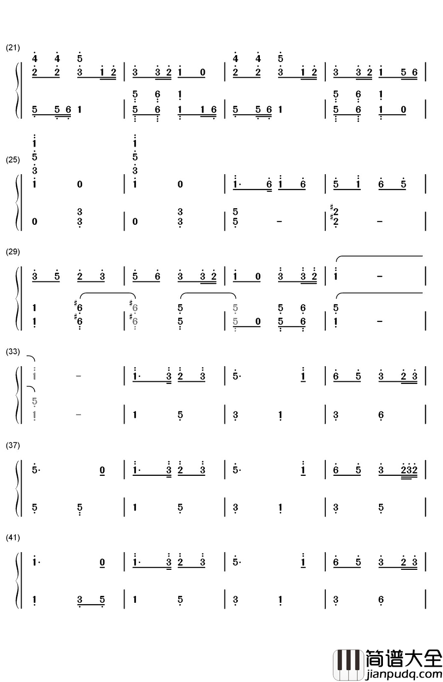 春节序曲钢琴简谱_数字双手_李焕之