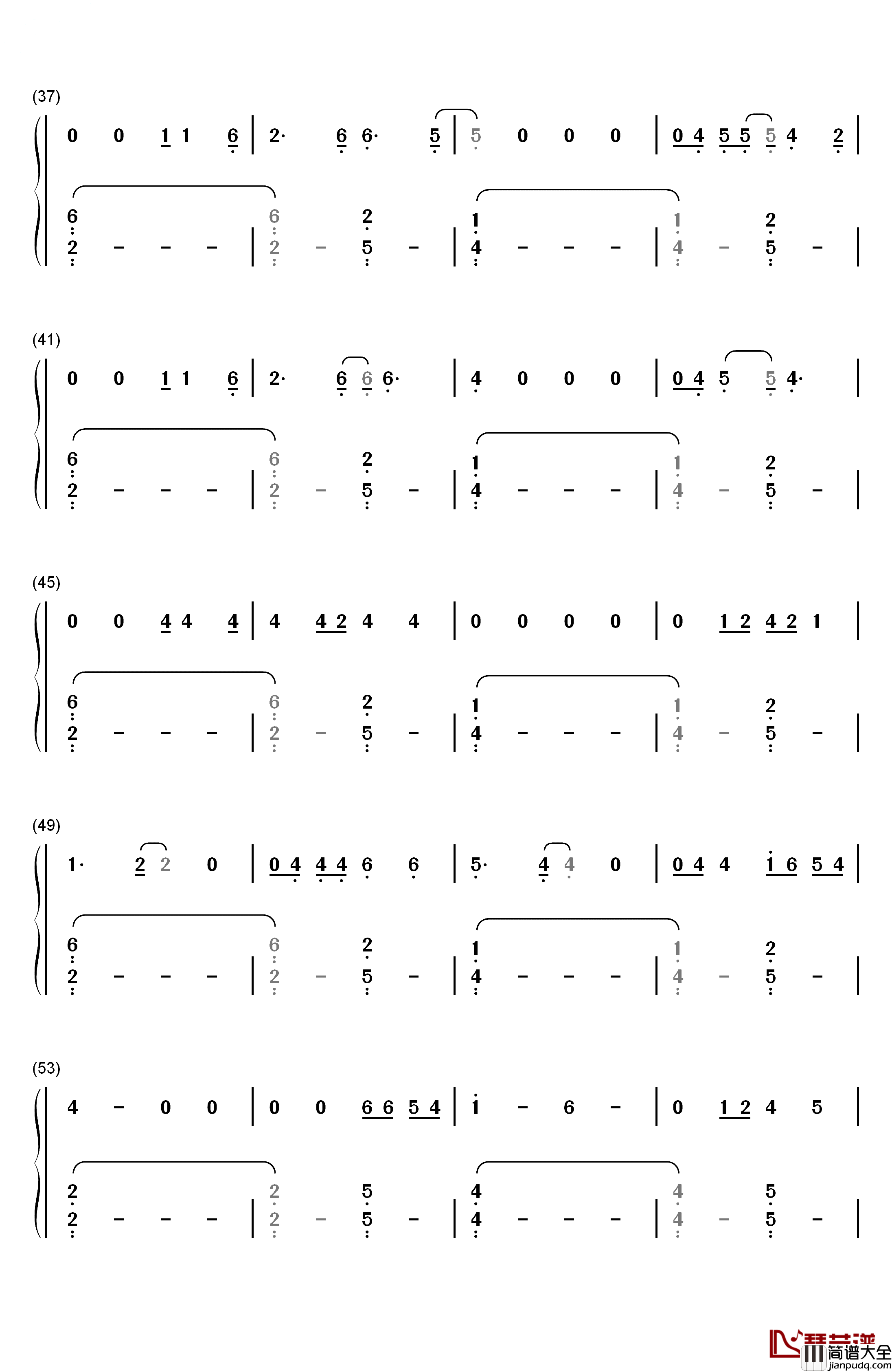 Torches钢琴简谱_数字双手_张杰