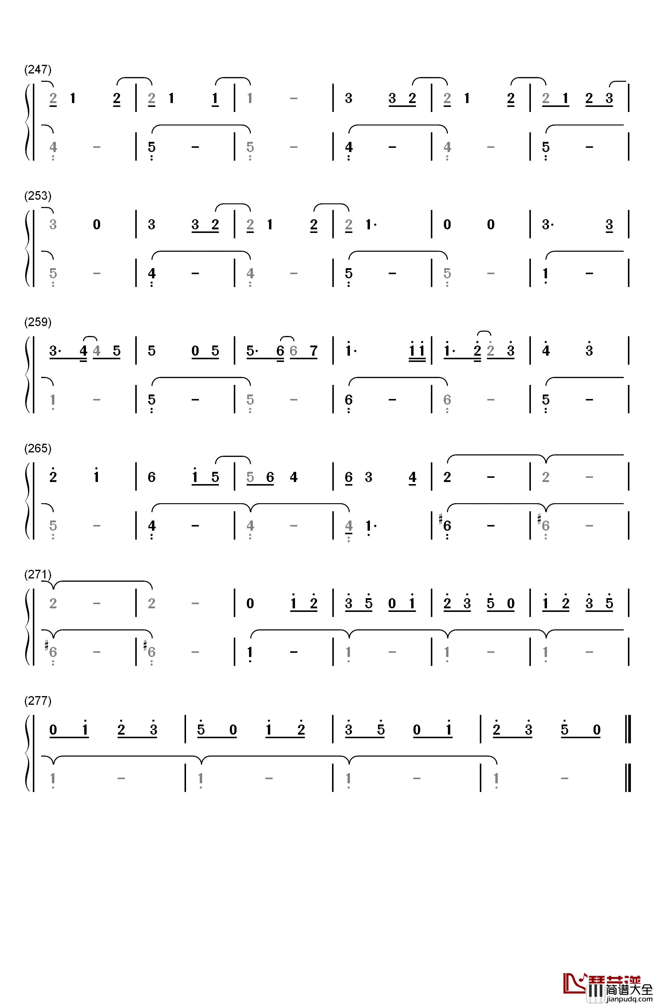 夏疾風钢琴简谱_数字双手_岚