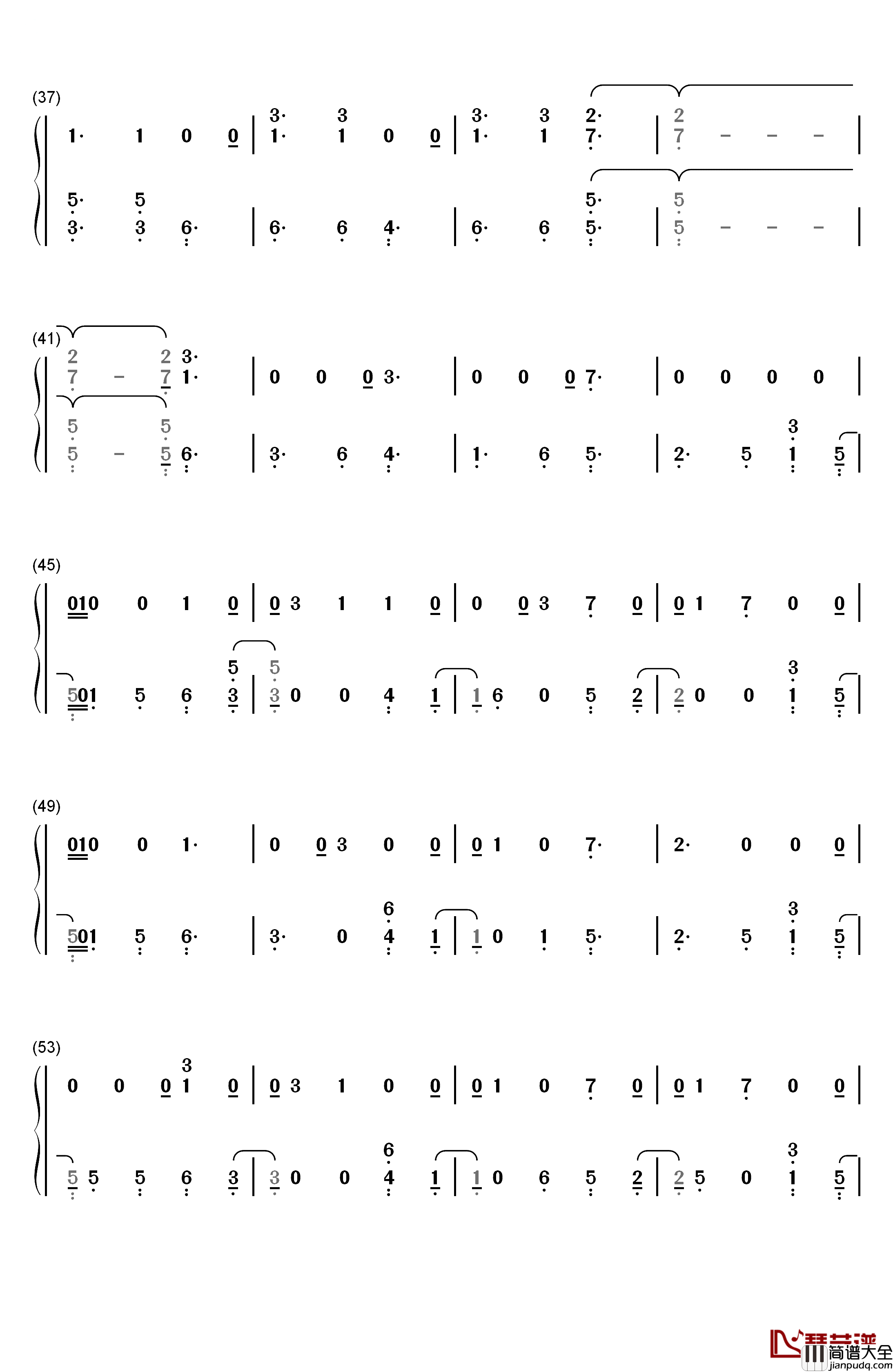 Follow_Your_Fire钢琴简谱_数字双手_Kodaline