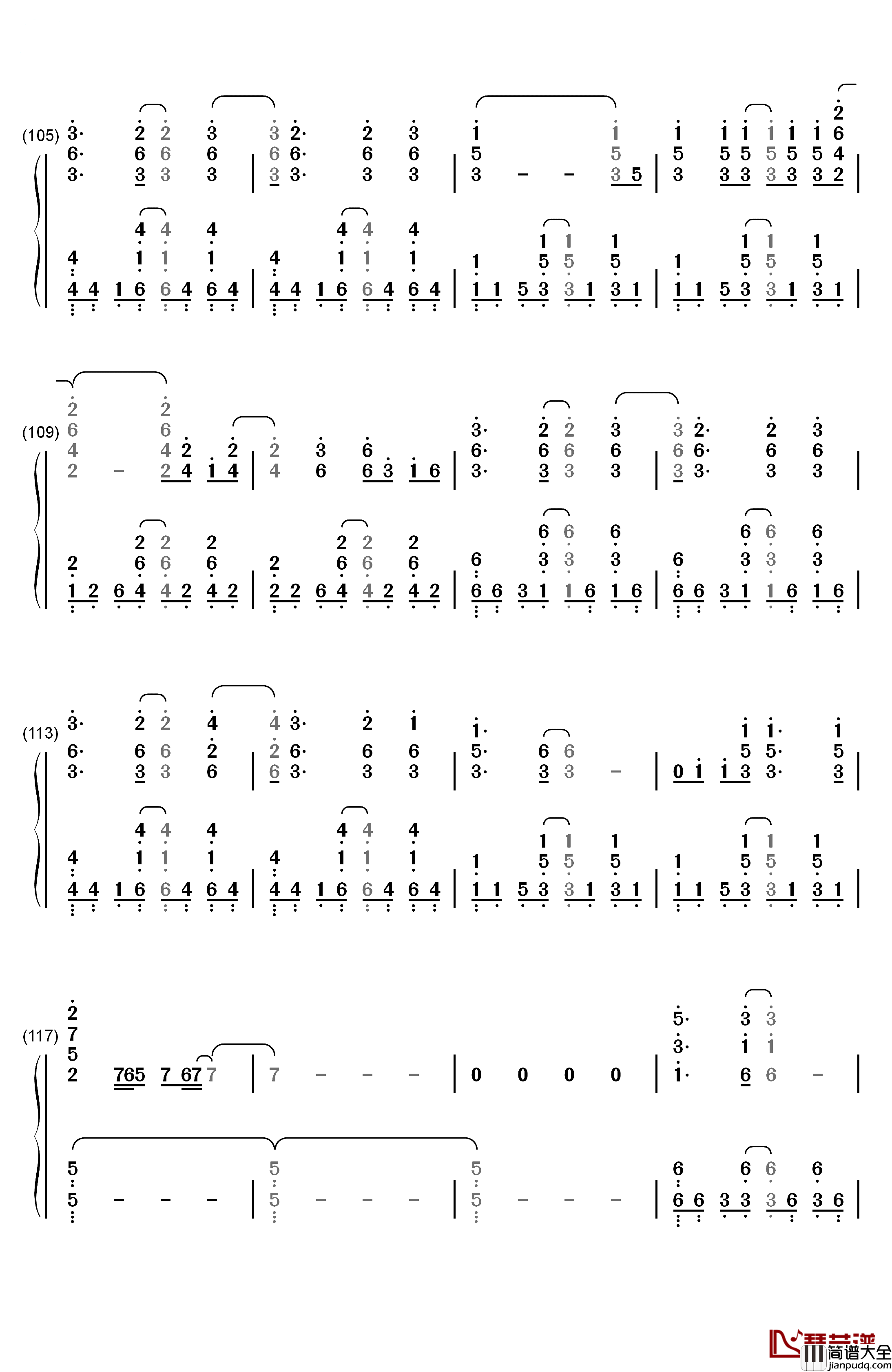 Turning_Tables钢琴简谱_数字双手_Adele