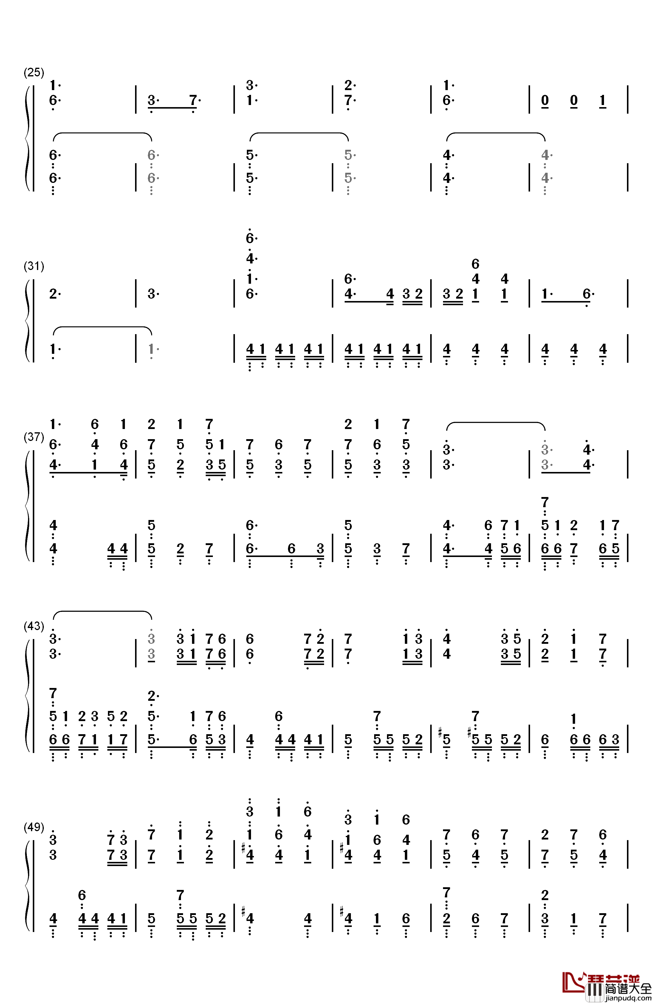 Somnus钢琴简谱_数字双手_下村阳子