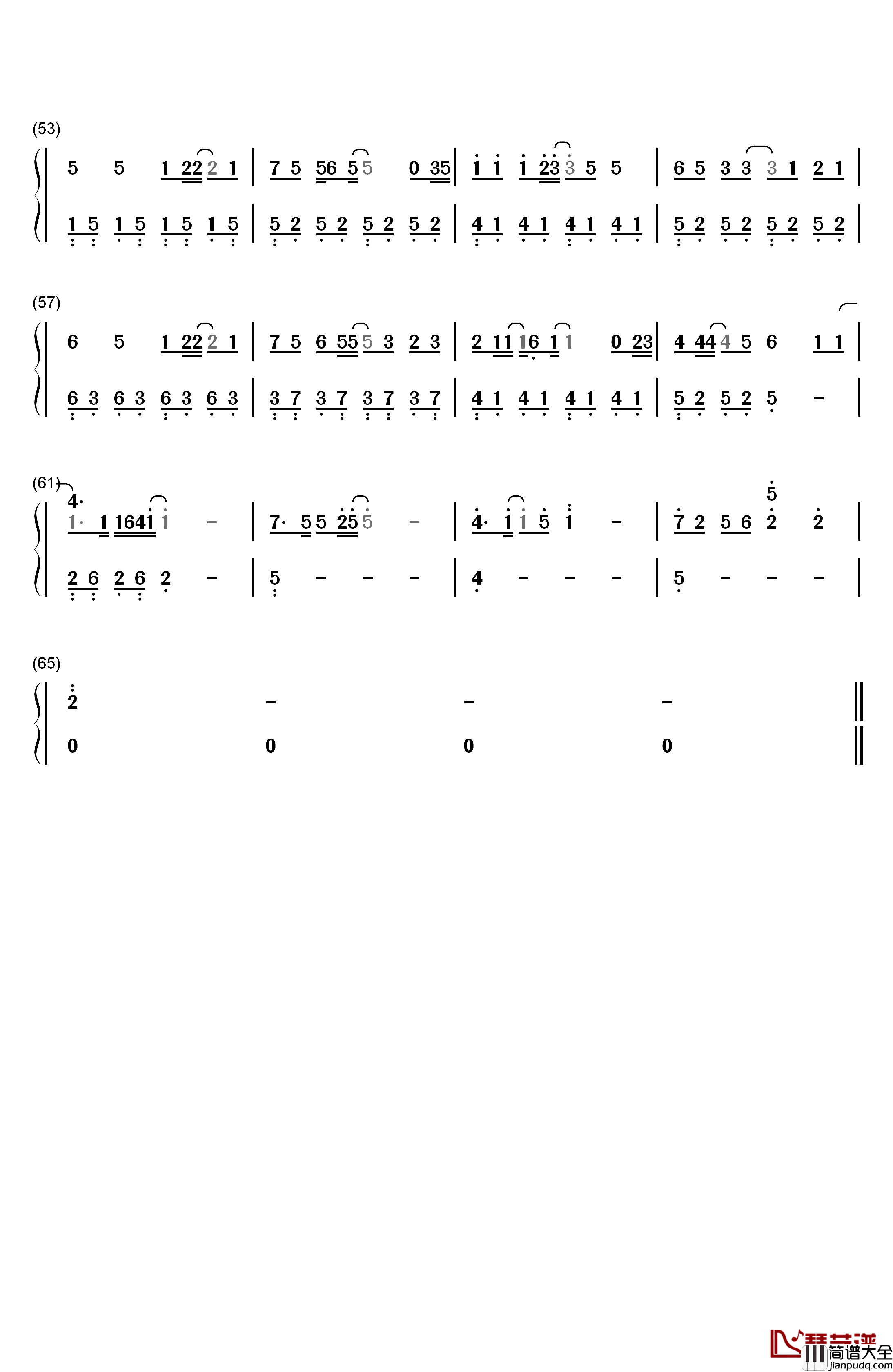 月球上的人钢琴简谱_数字双手_陈奕迅