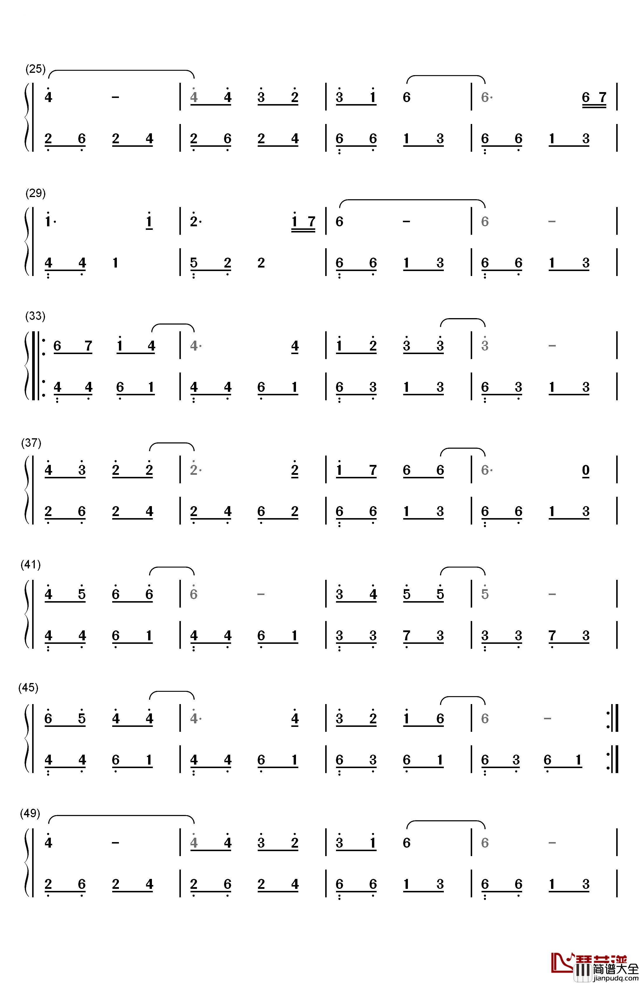 清晨钢琴简谱_数字双手_班得瑞