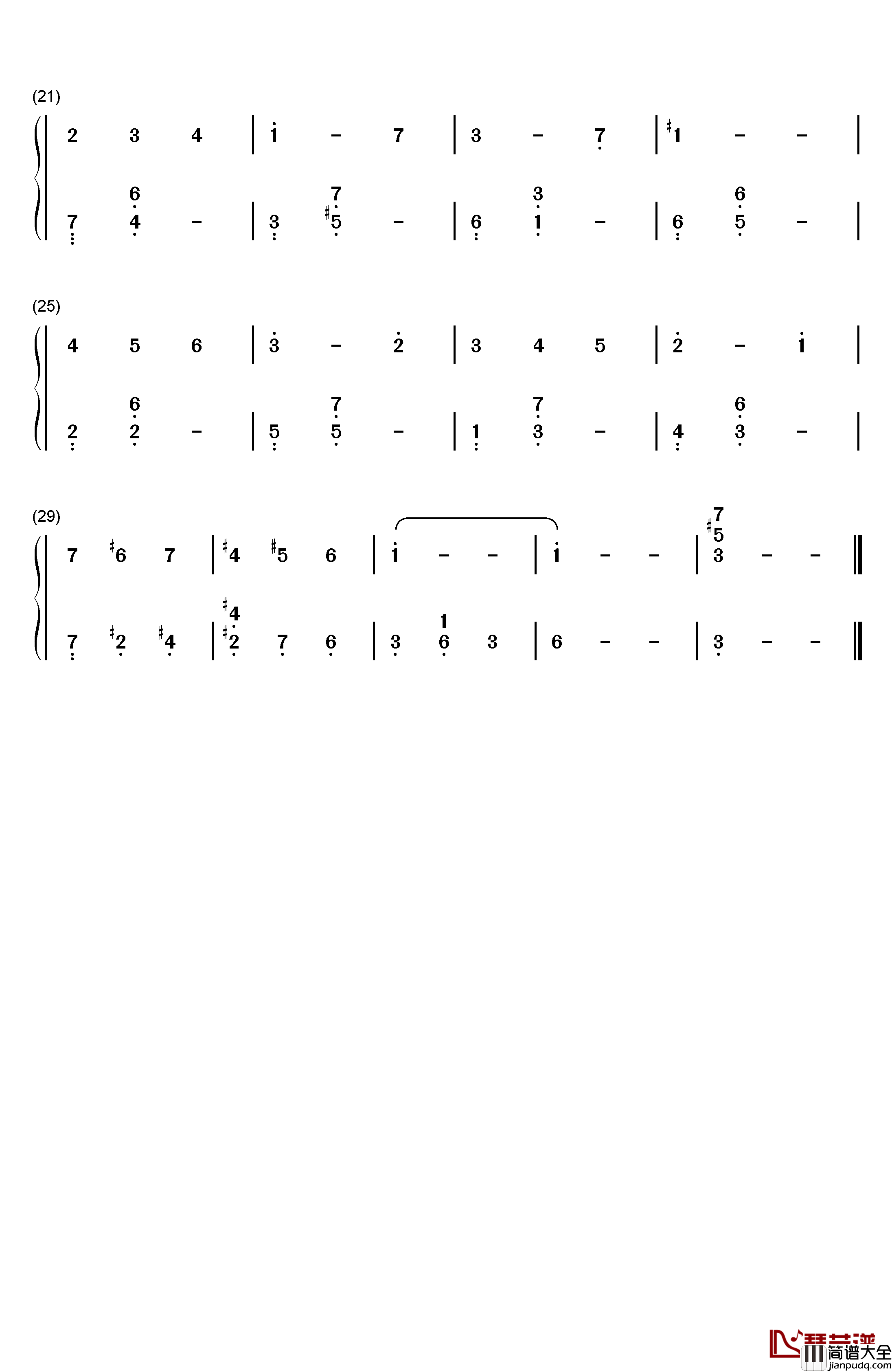 孤独的足迹钢琴简谱_数字双手_SBS