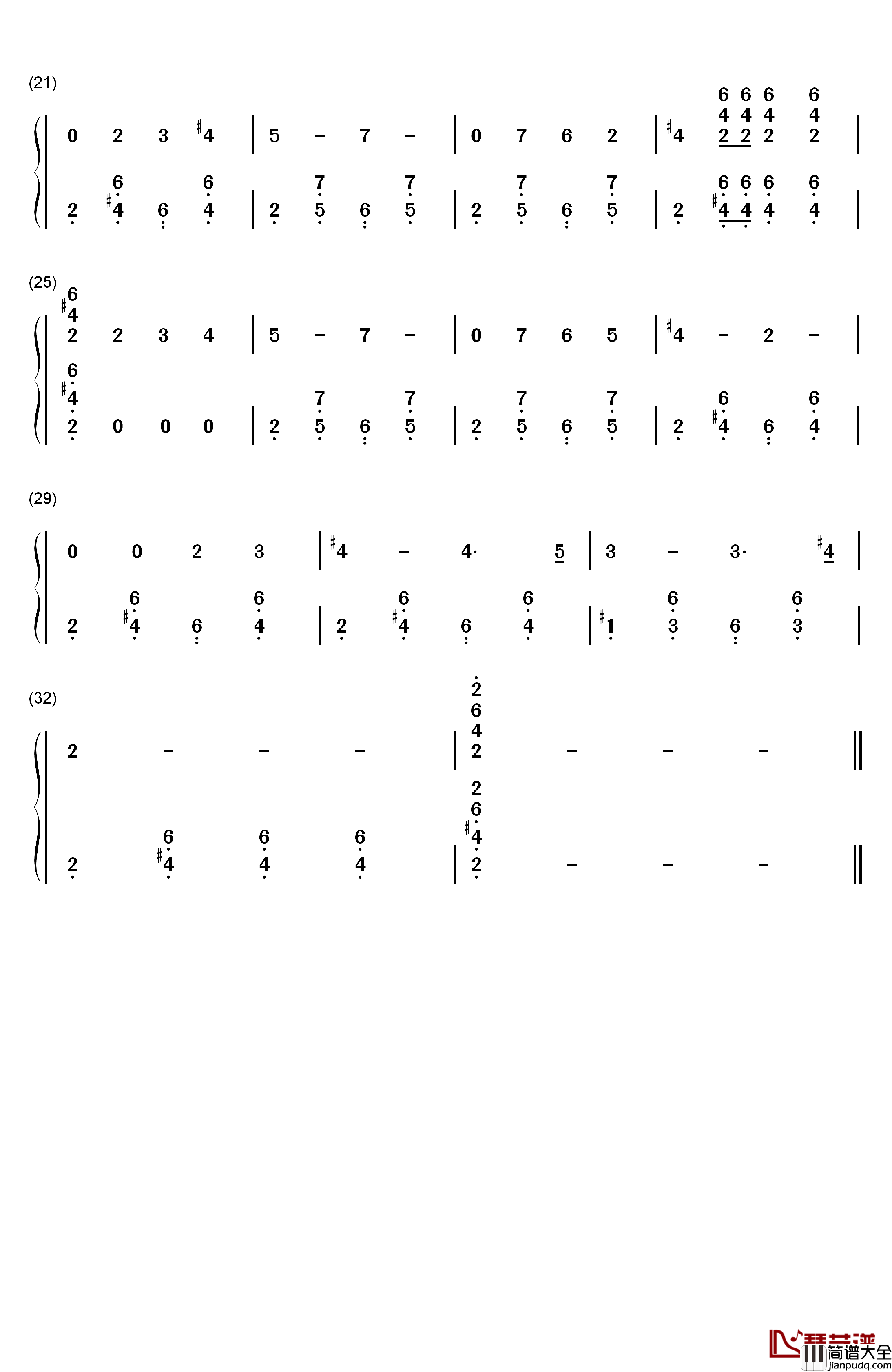 You_Are_My_Sunshine钢琴简谱_数字双手_Jimmie_Davis