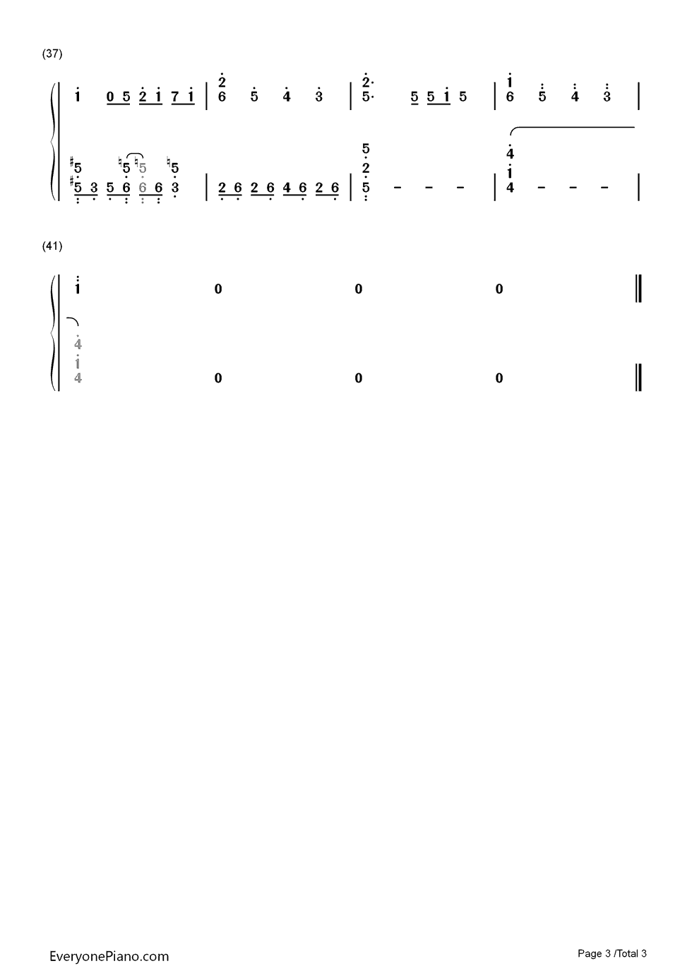 おかえり钢琴简谱_数字双手_小岩井小鸟__村川梨衣__佐仓绫音__阿澄佳奈