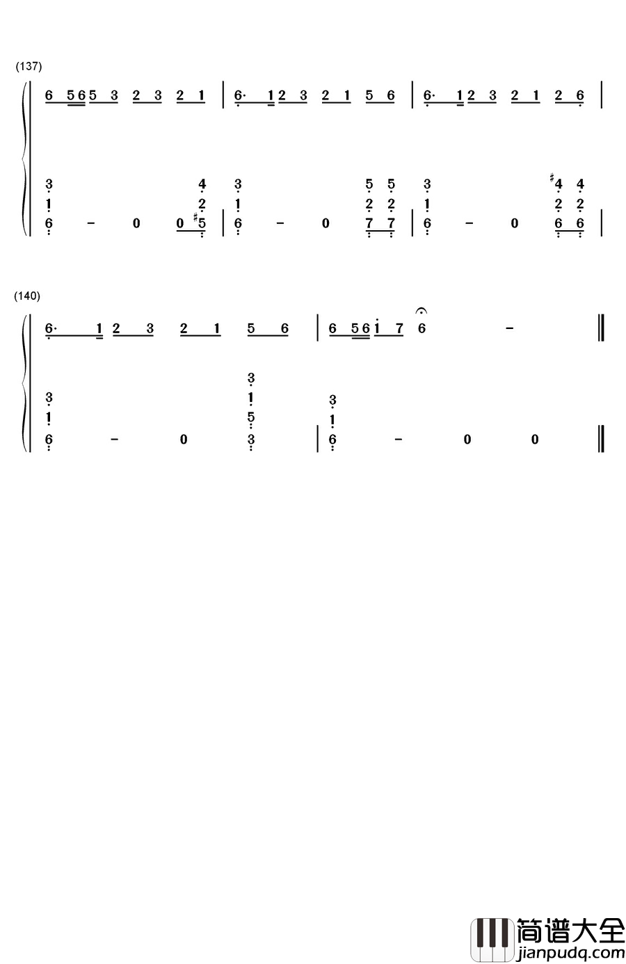 权御天下钢琴简谱_数字双手_洛天依