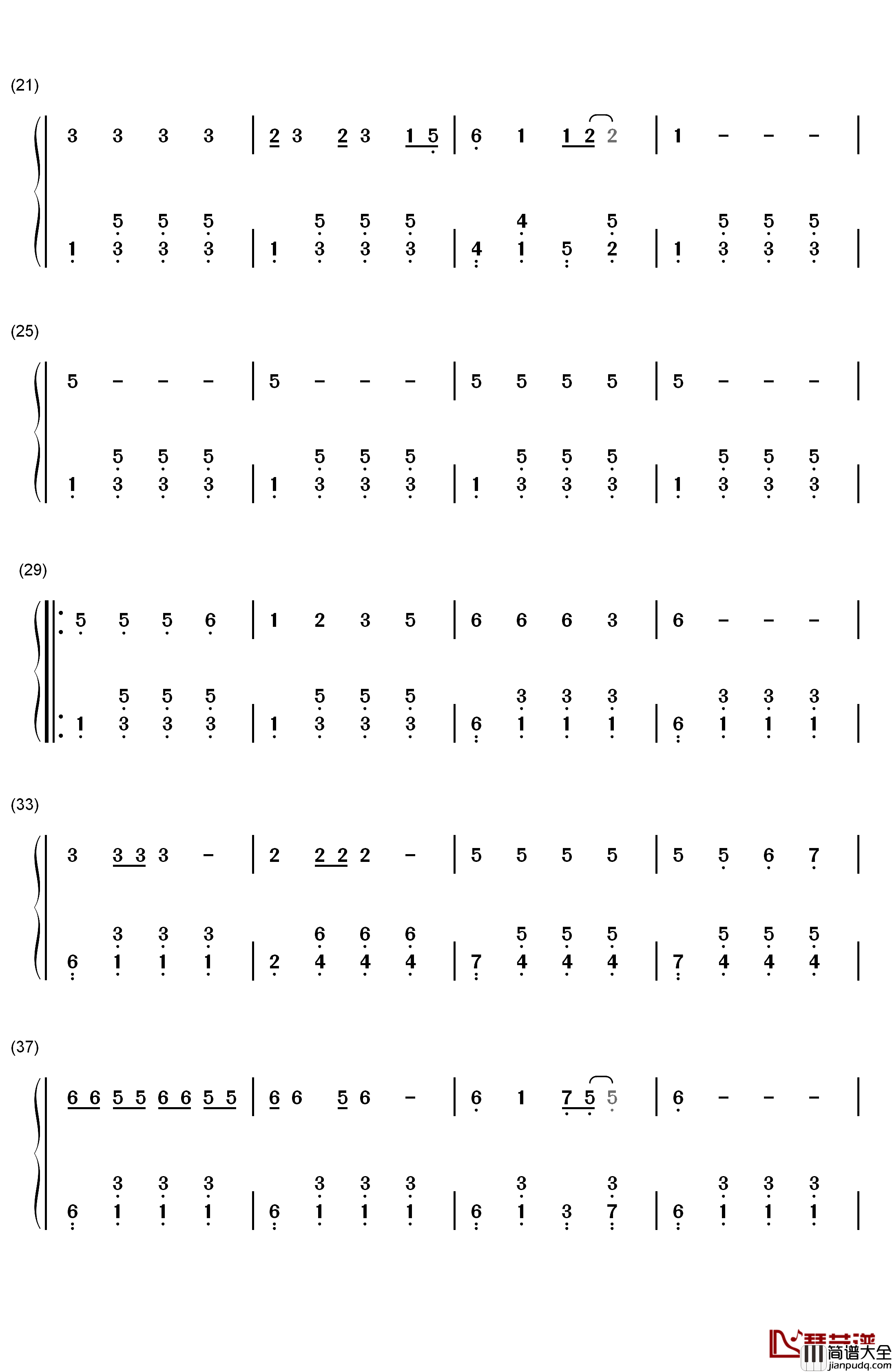 聪明的一休钢琴简谱_数字双手_相内恵_ヤング・フレッシュ