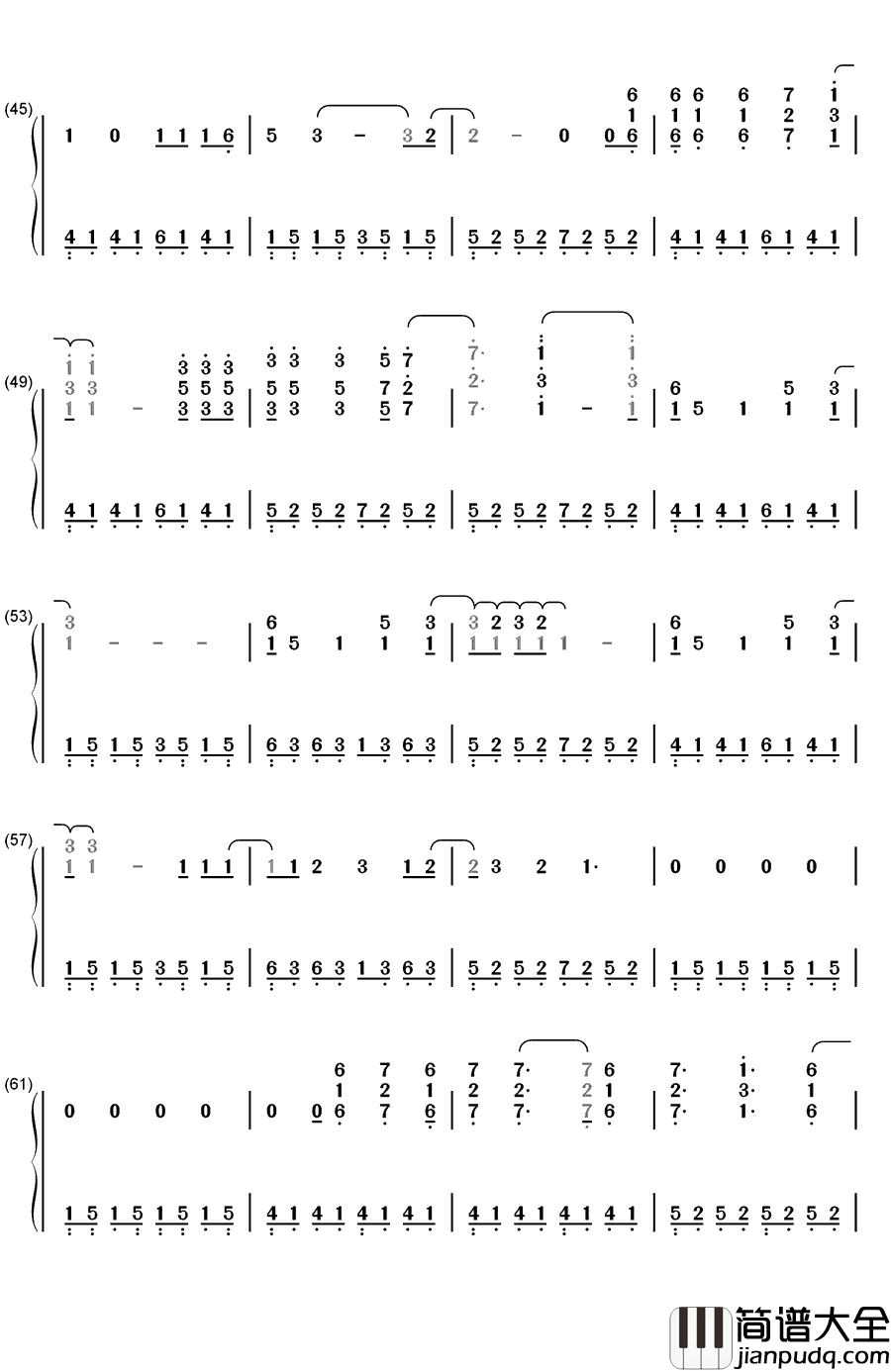 Lions!钢琴简谱_数字双手_Lights