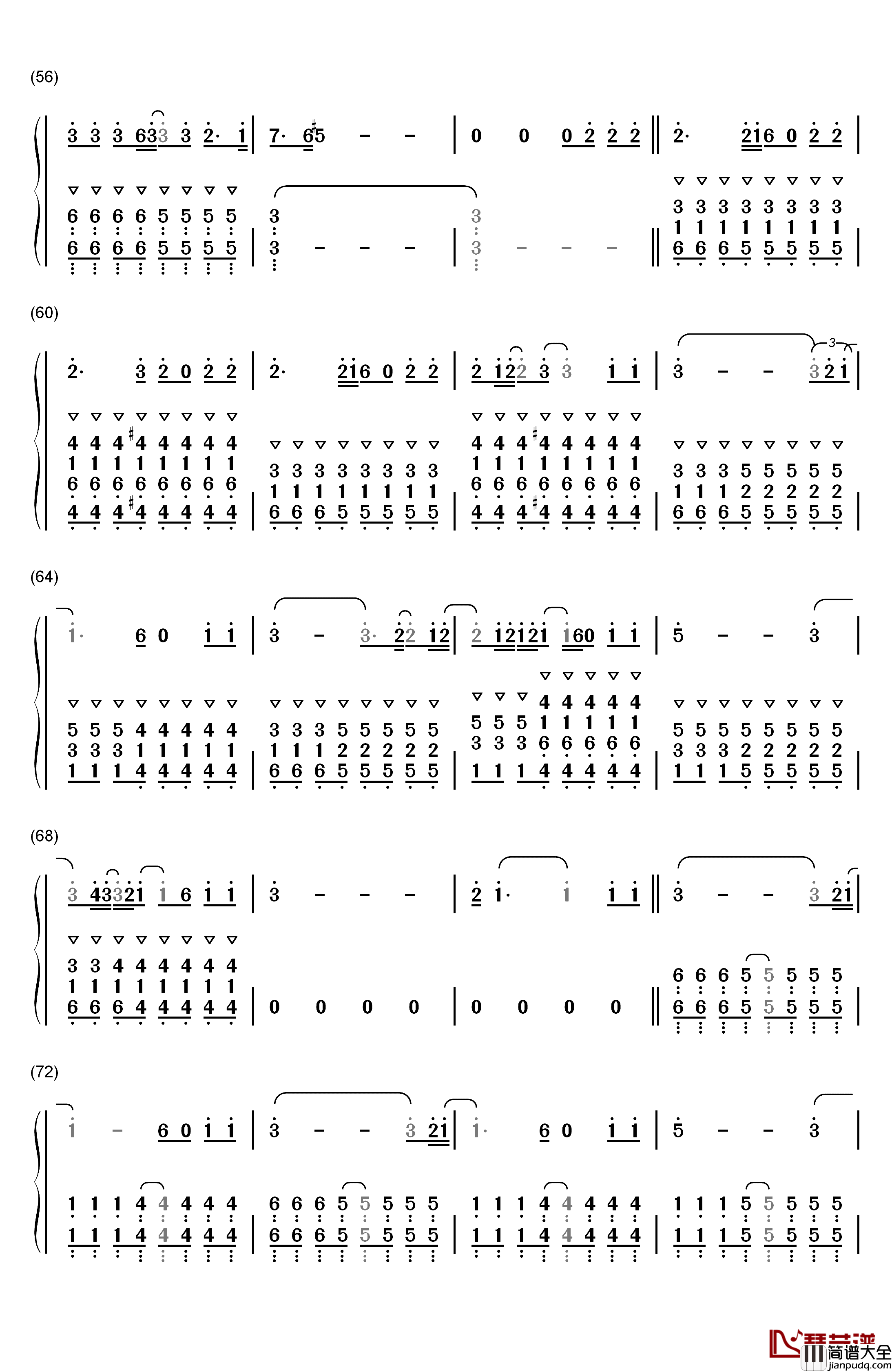 Alive钢琴简谱_数字双手_Sia