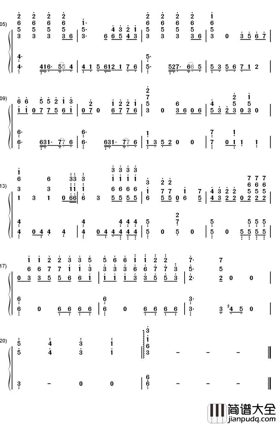 Moonlight钢琴简谱_数字双手_EXO