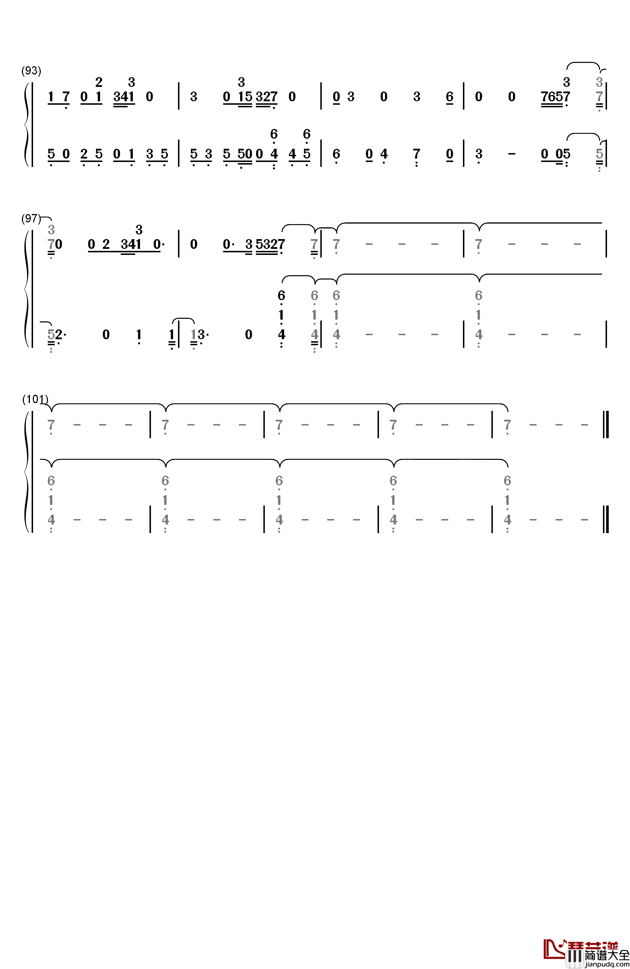 Solo钢琴简谱_数字双手_Clean_Bandit