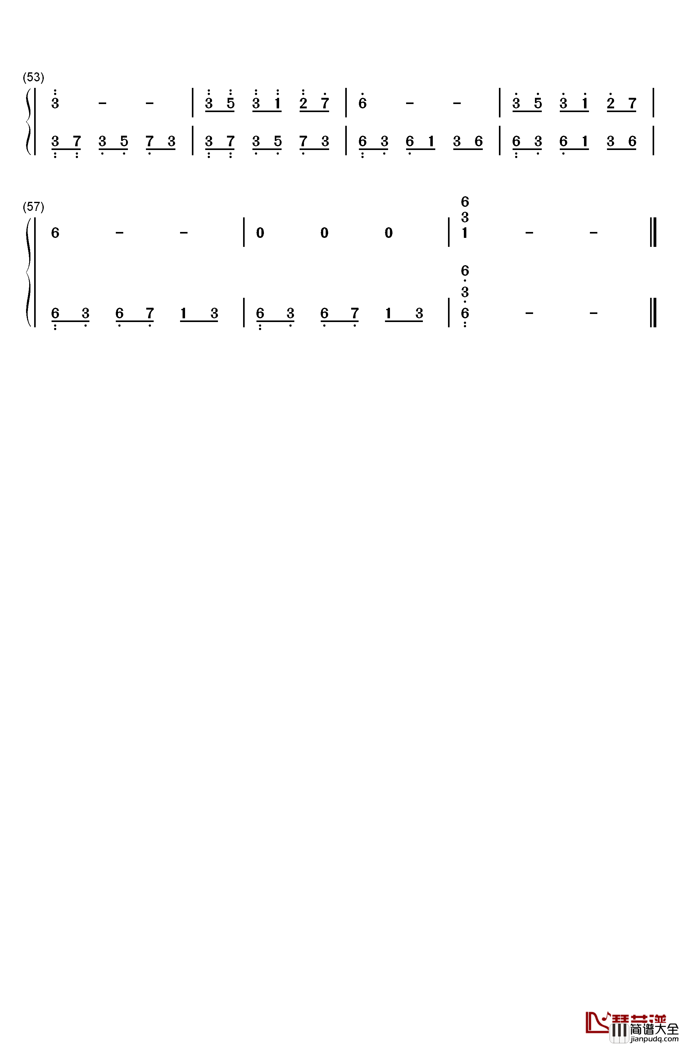 仙境钢琴简谱_数字双手_班得瑞