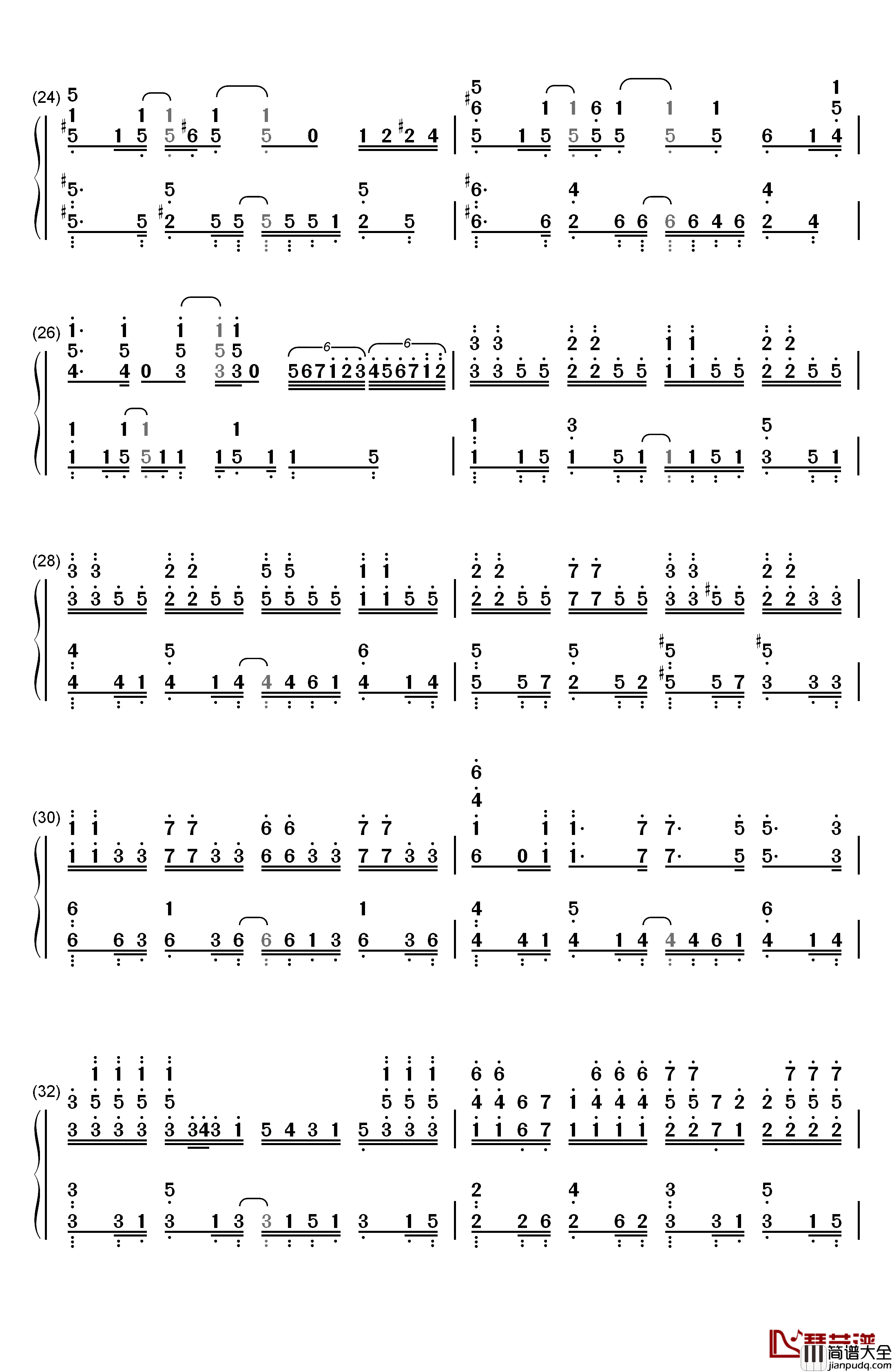 Lasting_Memories钢琴简谱_数字双手_田村由香里