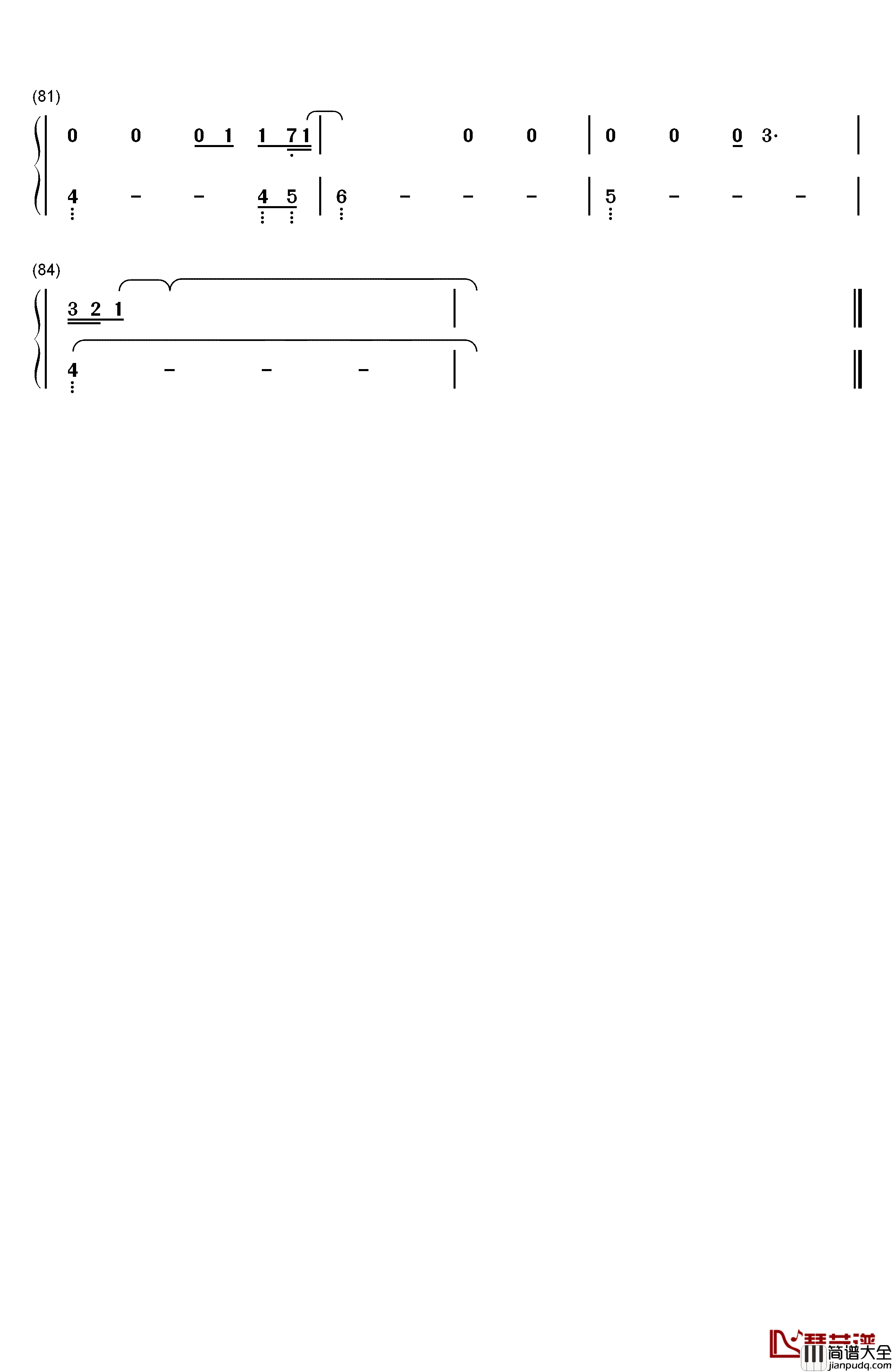 Thunderclouds钢琴简谱_数字双手_LSD