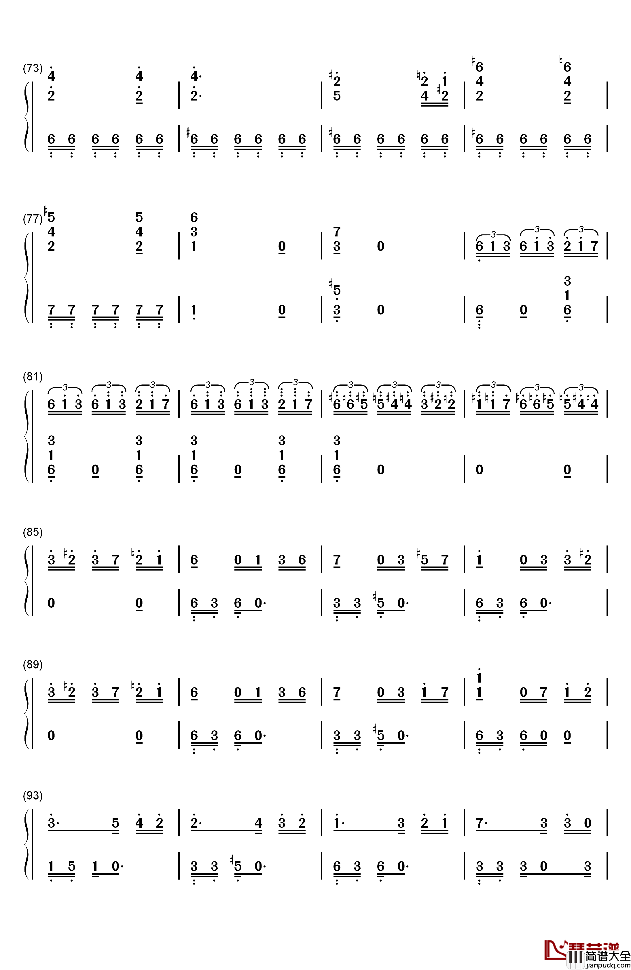 献给爱丽丝钢琴简谱_数字双手_贝多芬