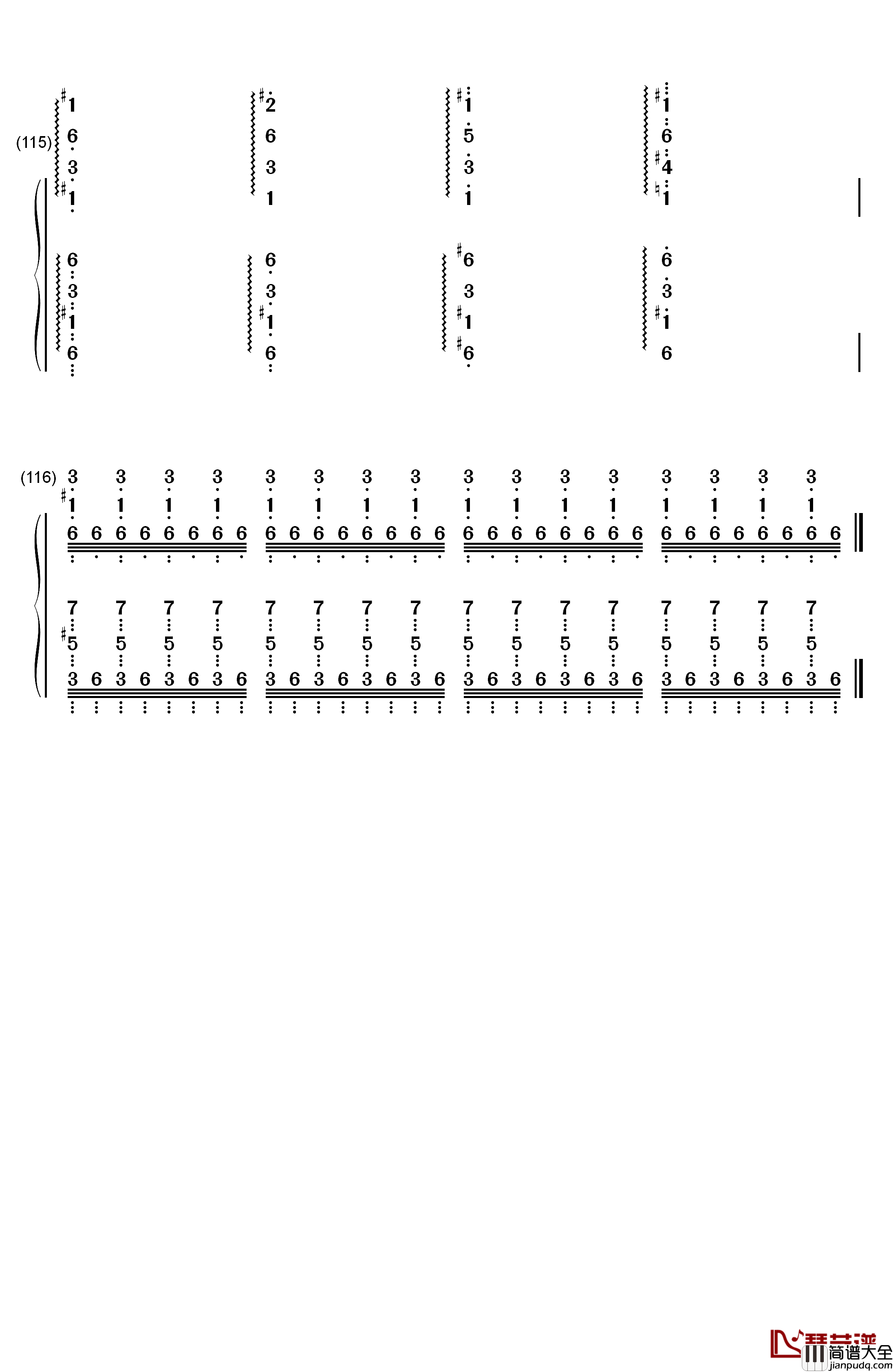 伤心的人不要弹卡农钢琴简谱_数字双手_张凯