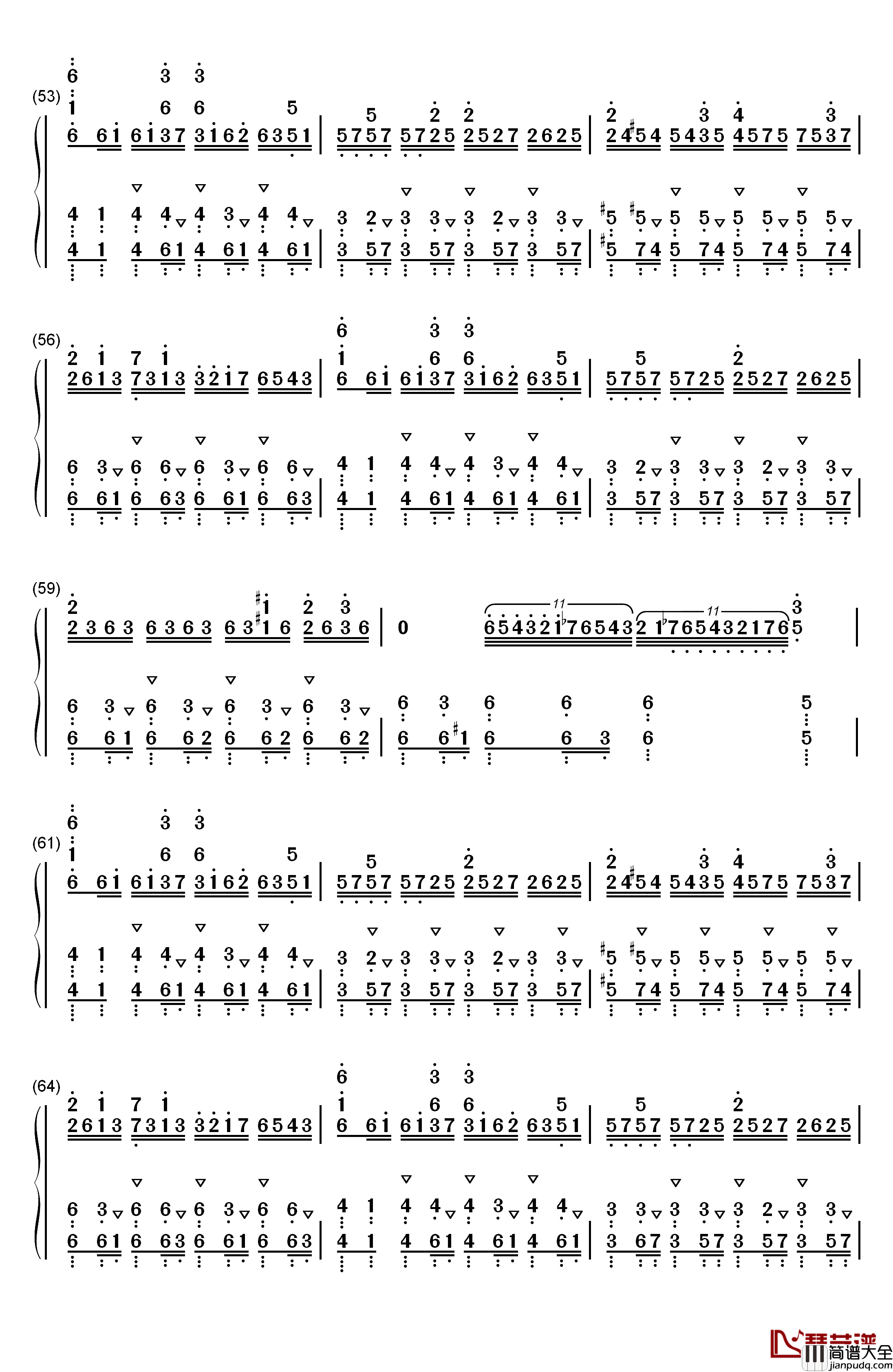 ココロ钢琴简谱_数字双手_镜音リン