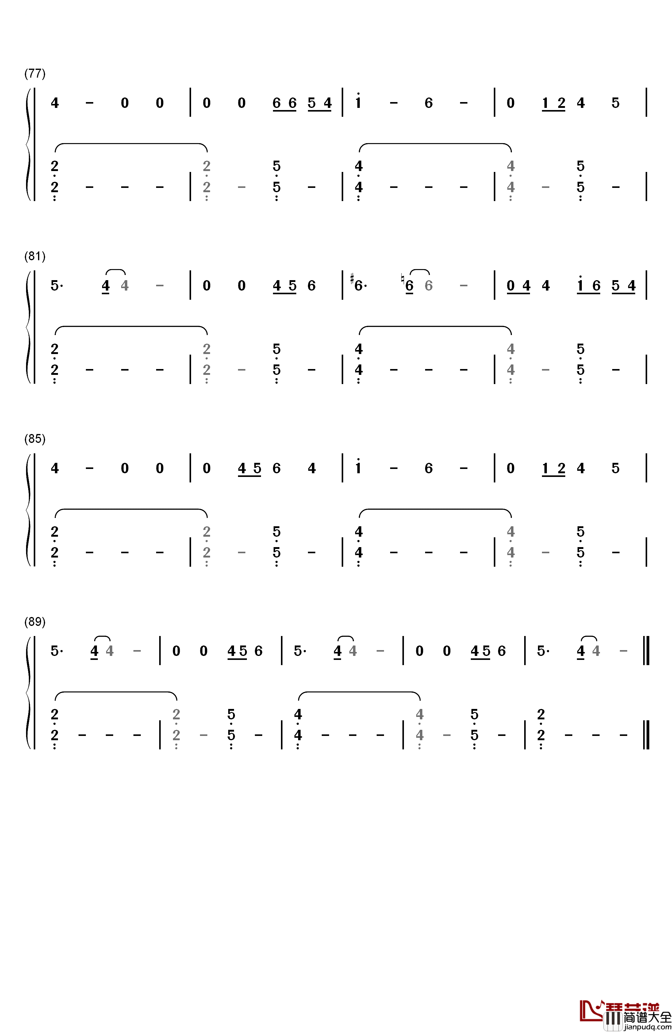 Torches钢琴简谱_数字双手_张杰