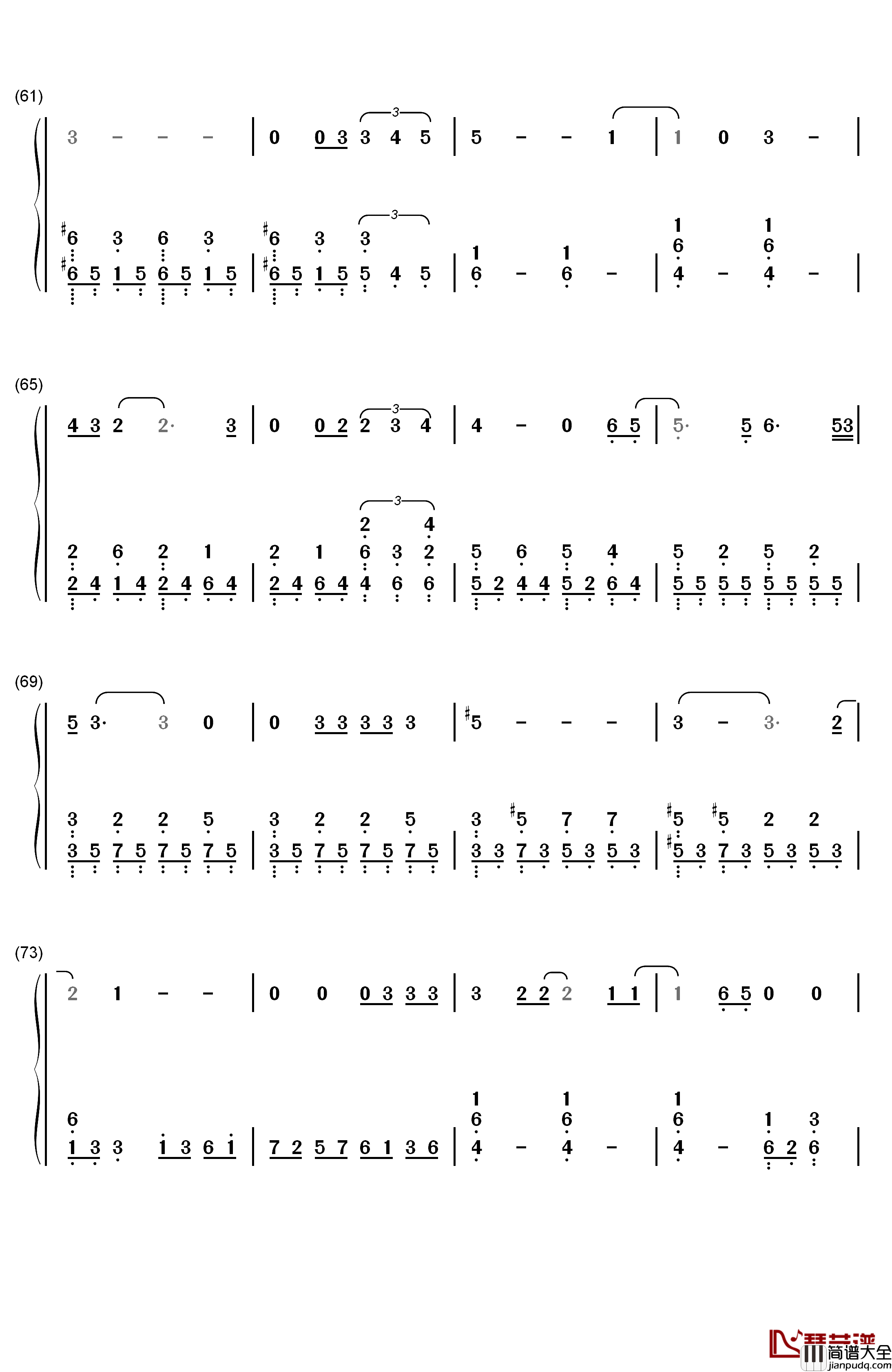 All_I_Ask钢琴简谱_数字双手_Adele