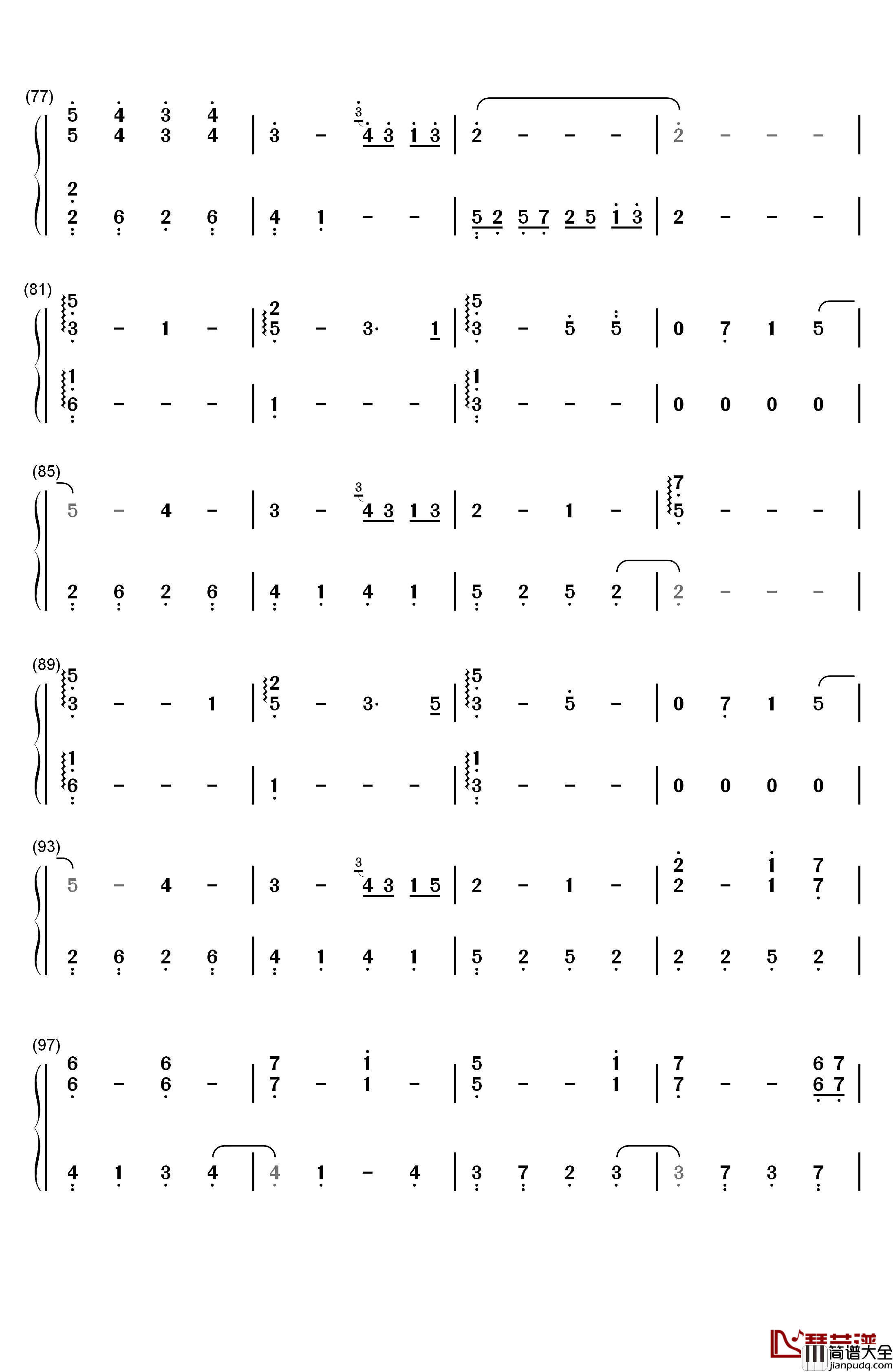 What_I_Feel_When_I_See_Her钢琴简谱_数字双手_Xeuphoria