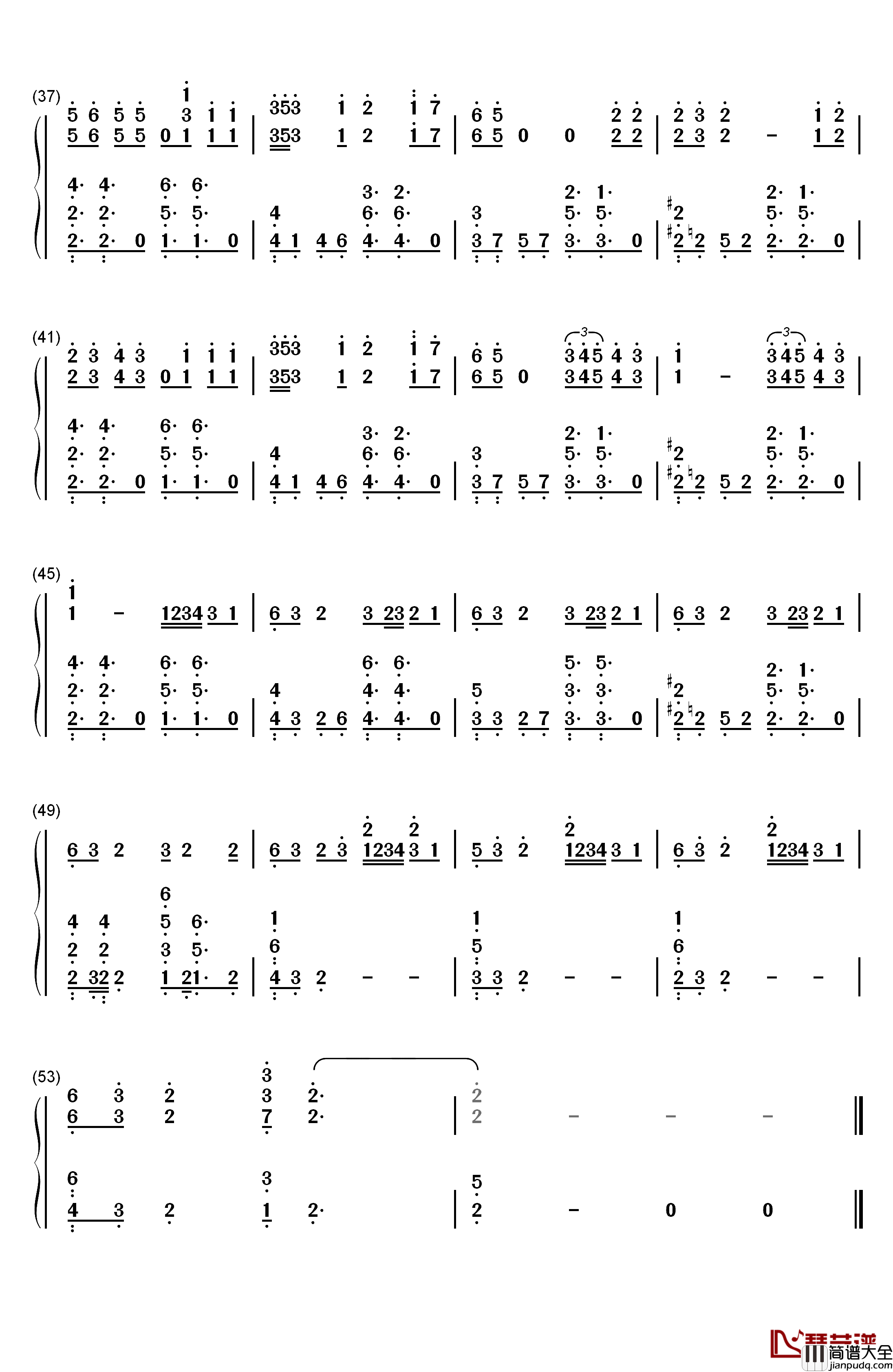 Promise钢琴简谱_数字双手_朴智旻